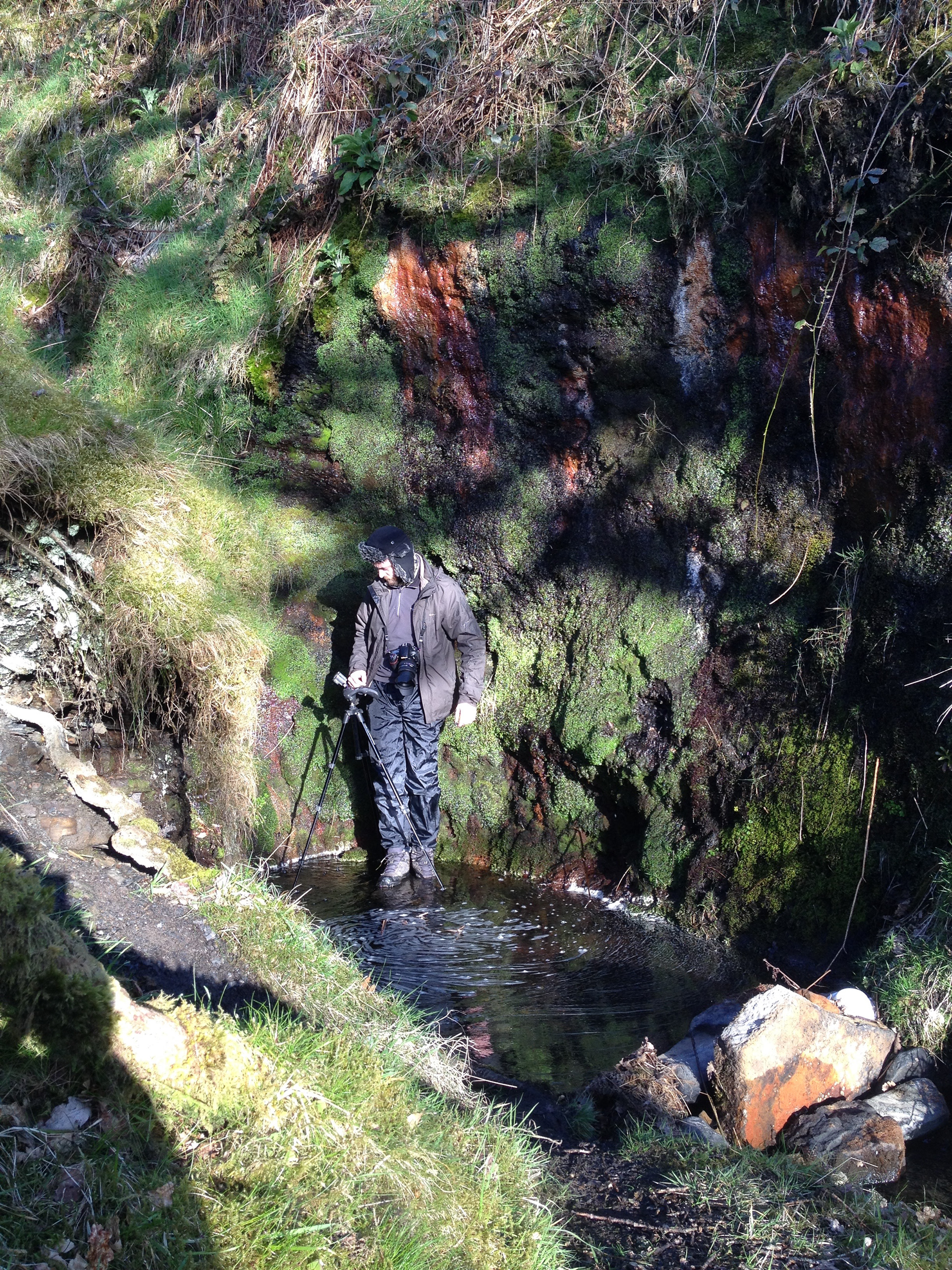 Filming at Odin's Gully. Photo by Simon Connor