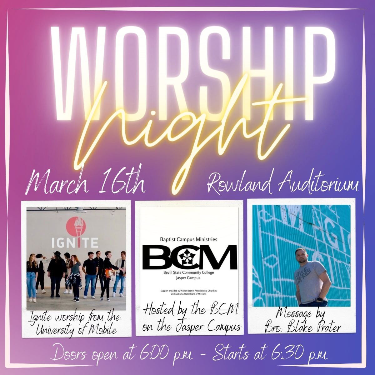 Worship Night Announcement 2023 