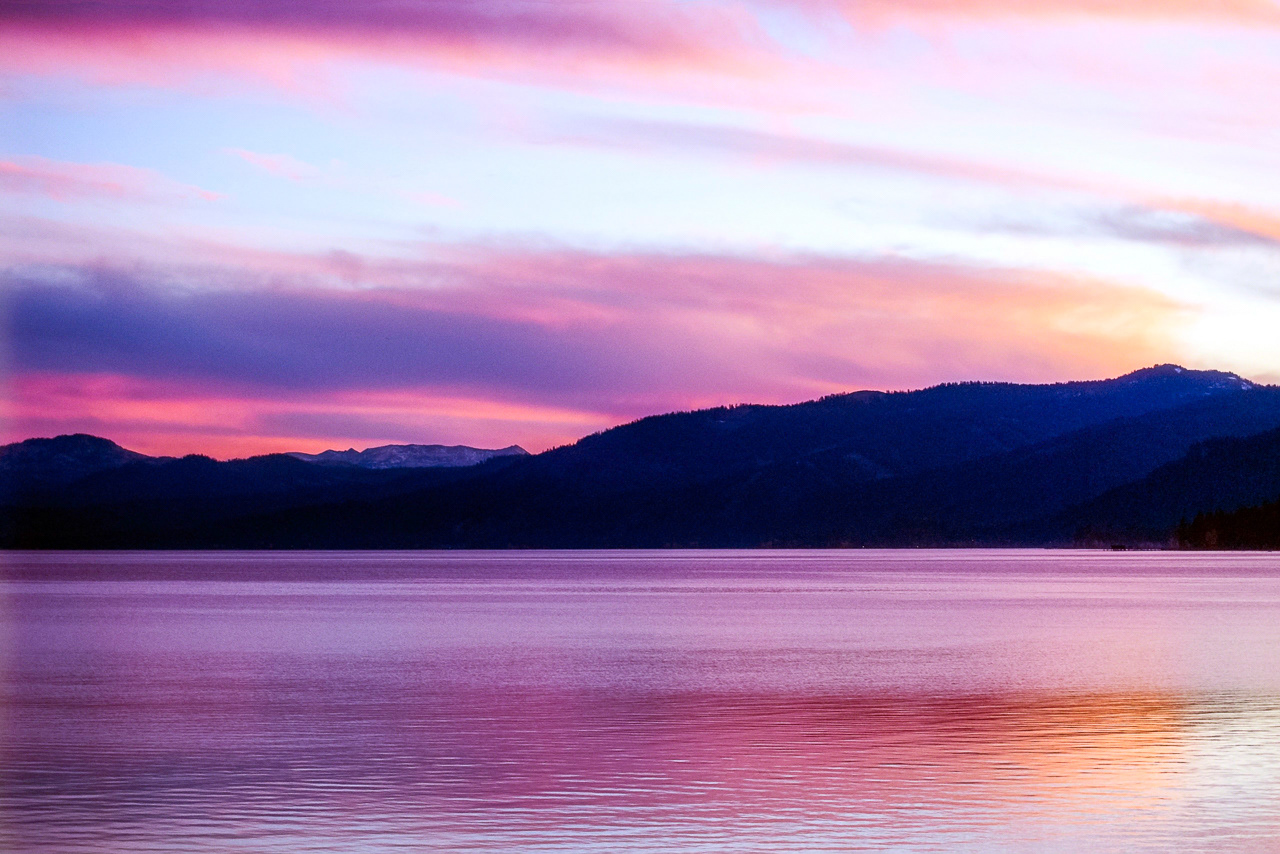 Lake Tahoe Dusk Colors