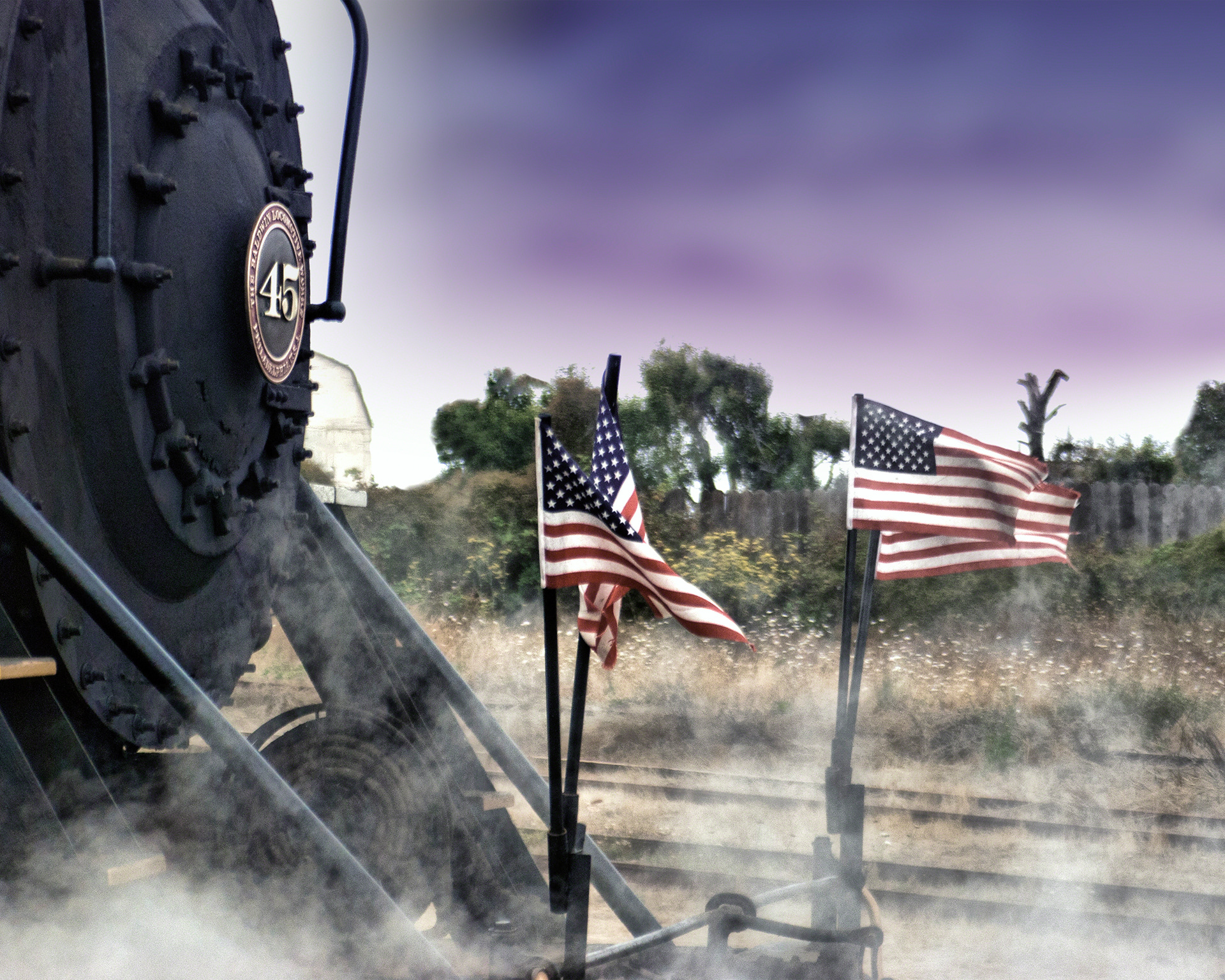 Steam Train Patriotic