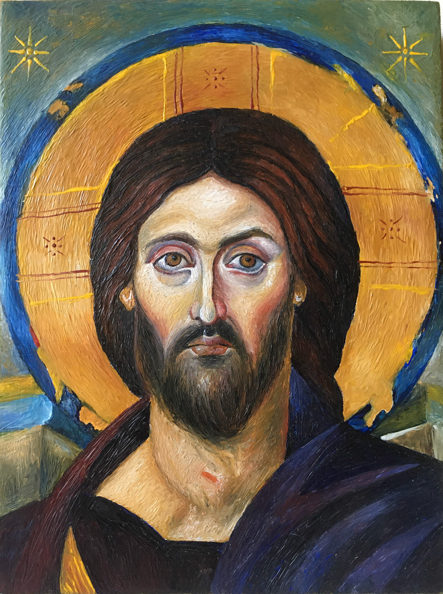 Jesus Christ,detail of a Synai Icon, 15x20x2cm