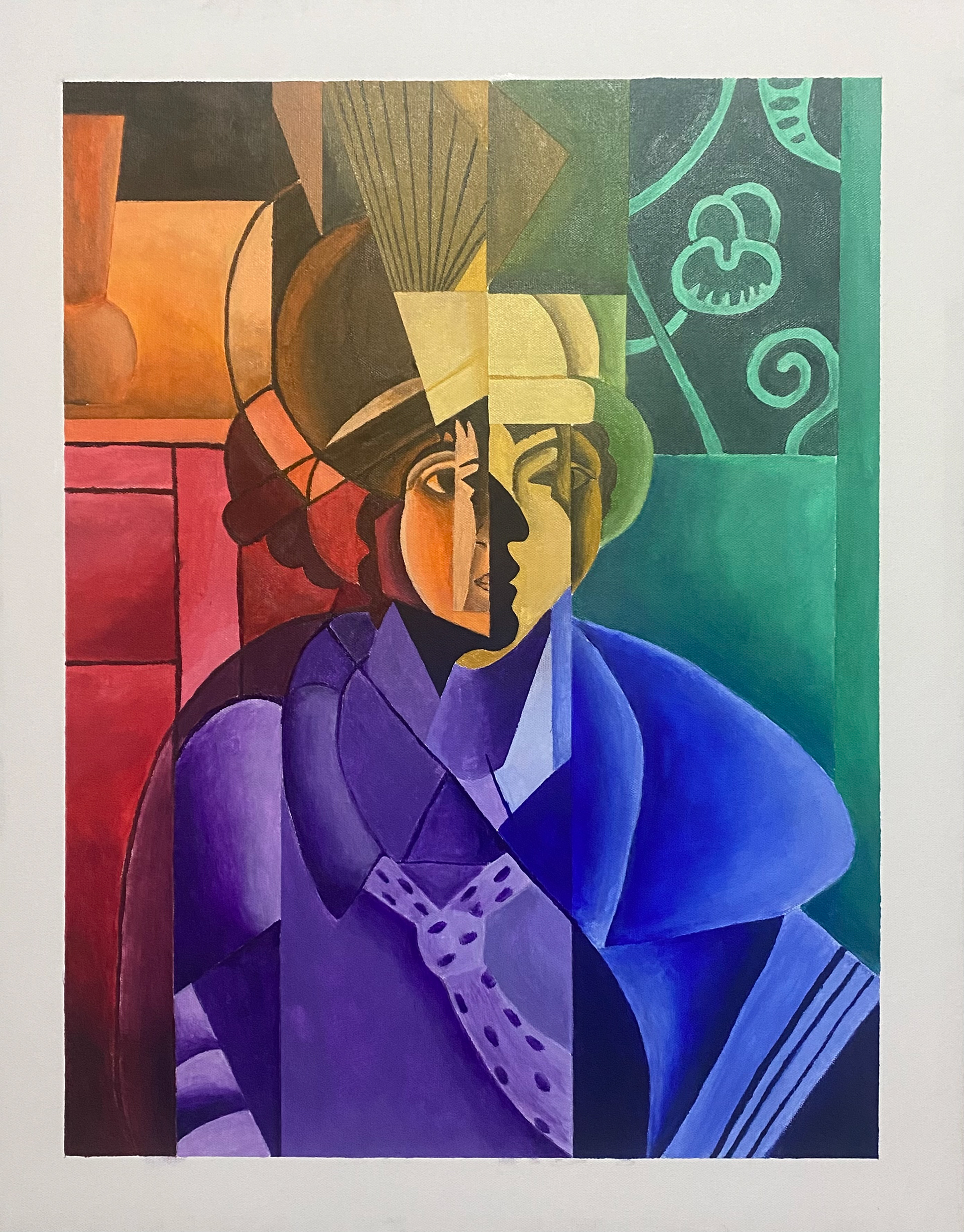 Cubism painting by austin taylor of wasted inc