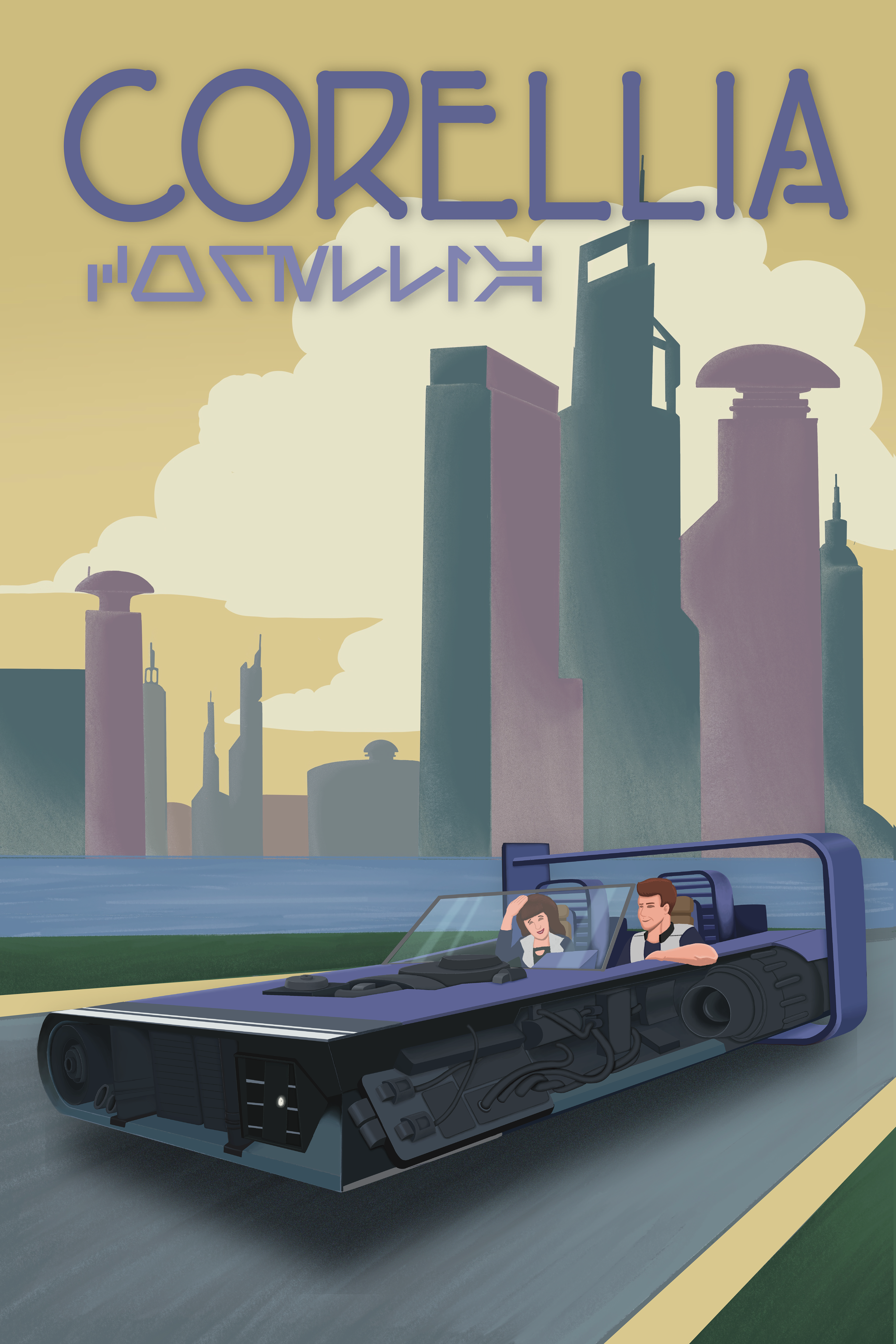 star wars corellia poster by austin taylor artist graphic designer wasted inc.