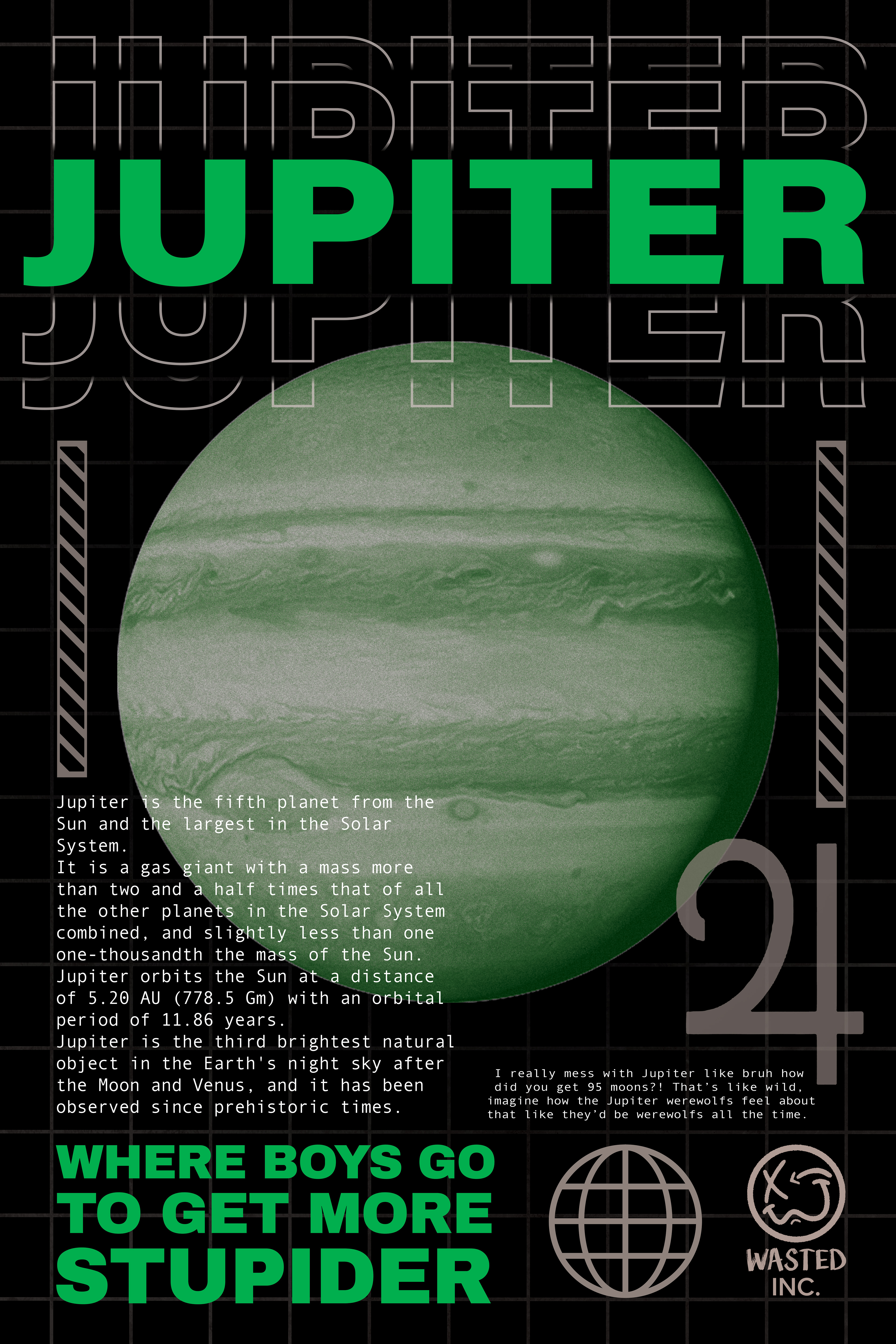 Jupiter graphic design poster by austin taylor