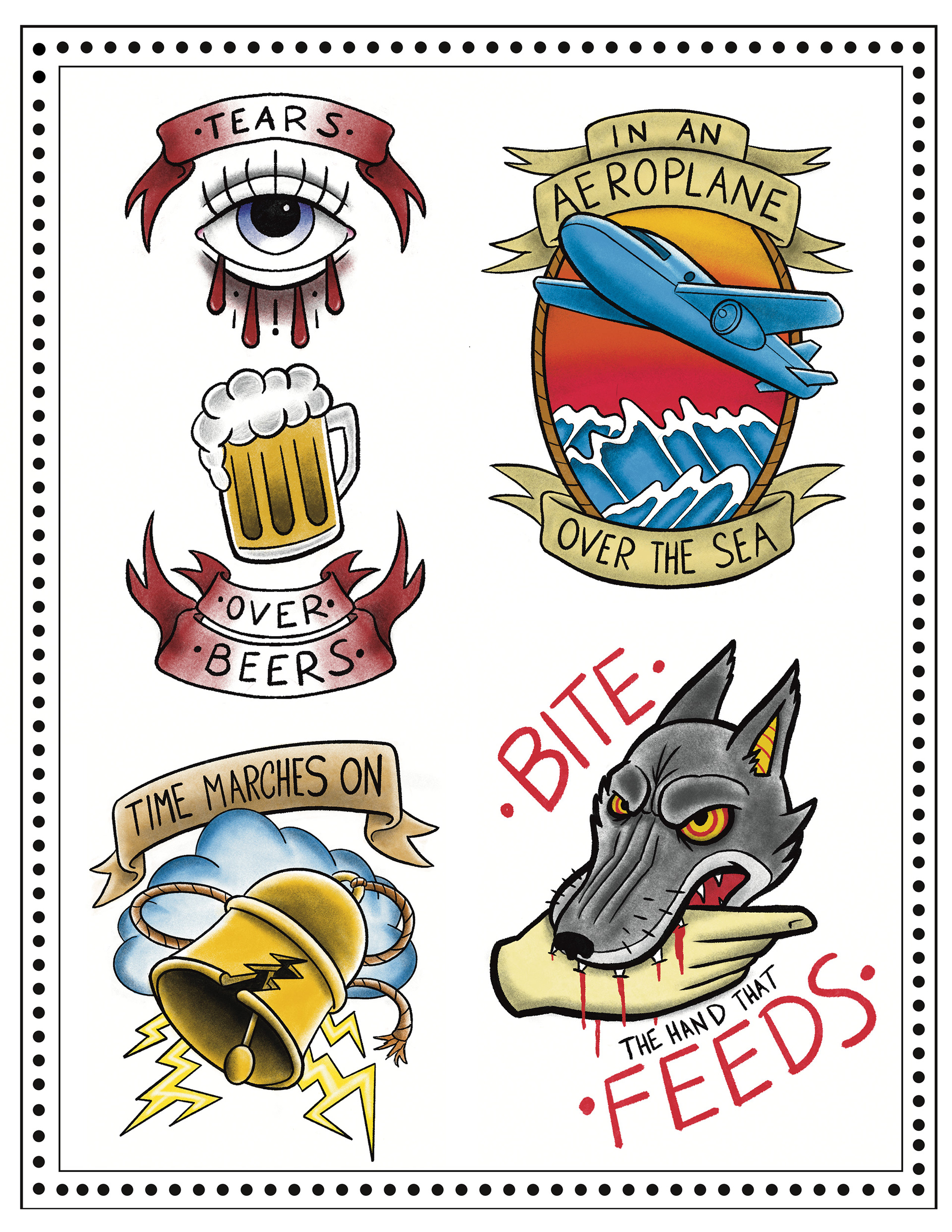 music american traditional tattoo flash by austin taylor artist, graphic designer, illustrator of wasted inc