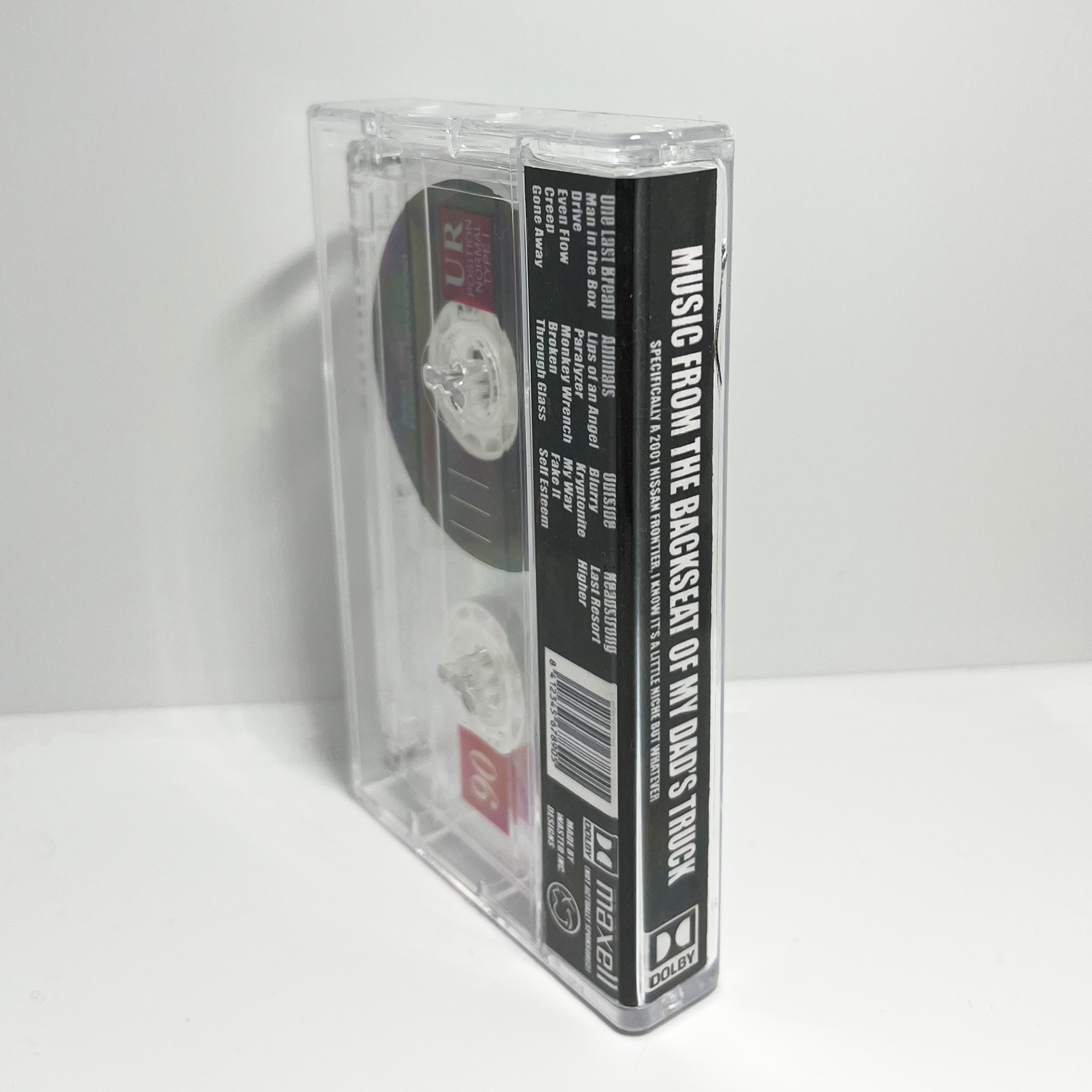 music from the backseat of my dads truck cassette tape graphic design austin taylor wasted inc.