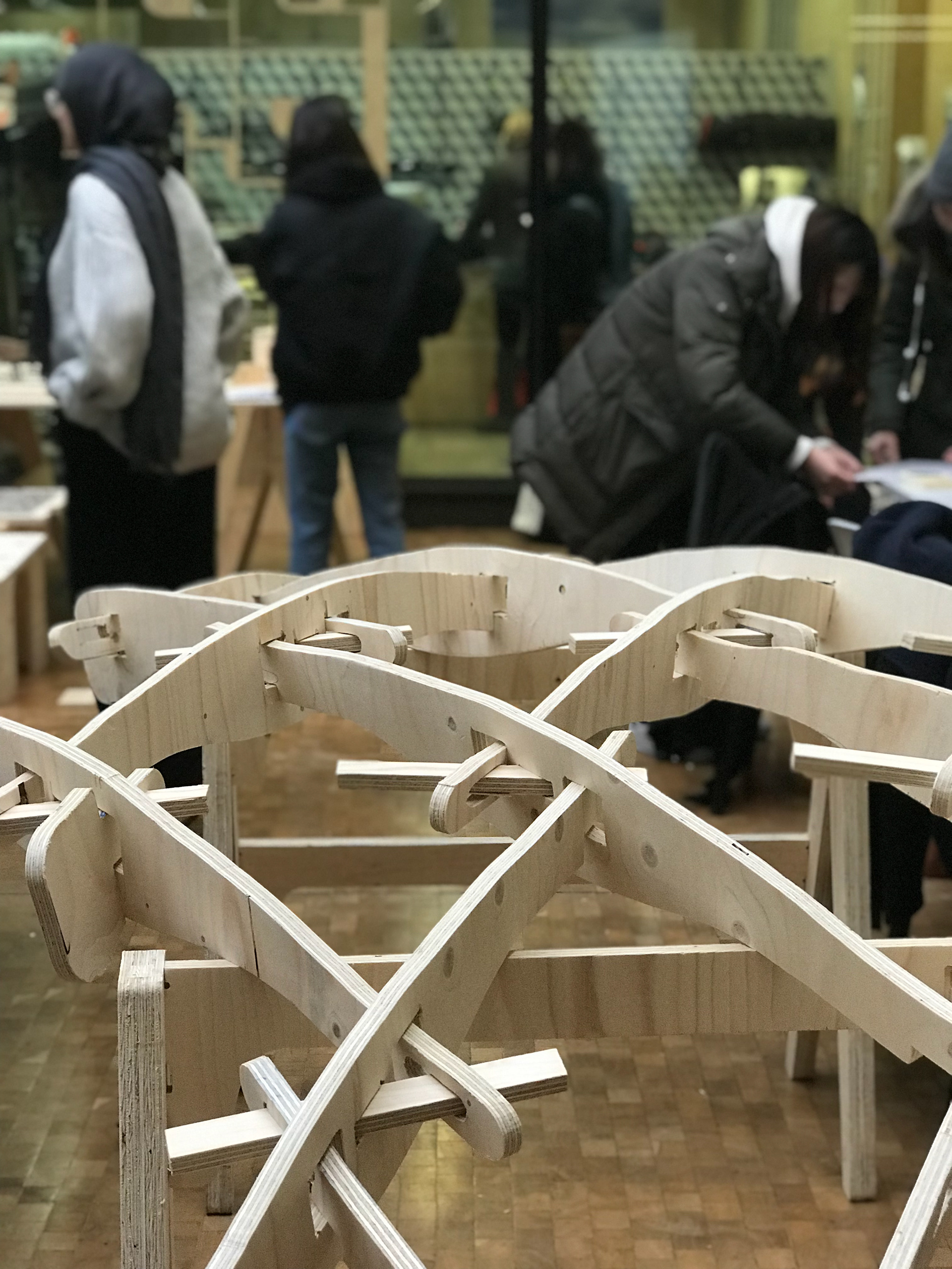1:1 CNC Manufactured Reciprocal Frame Structure