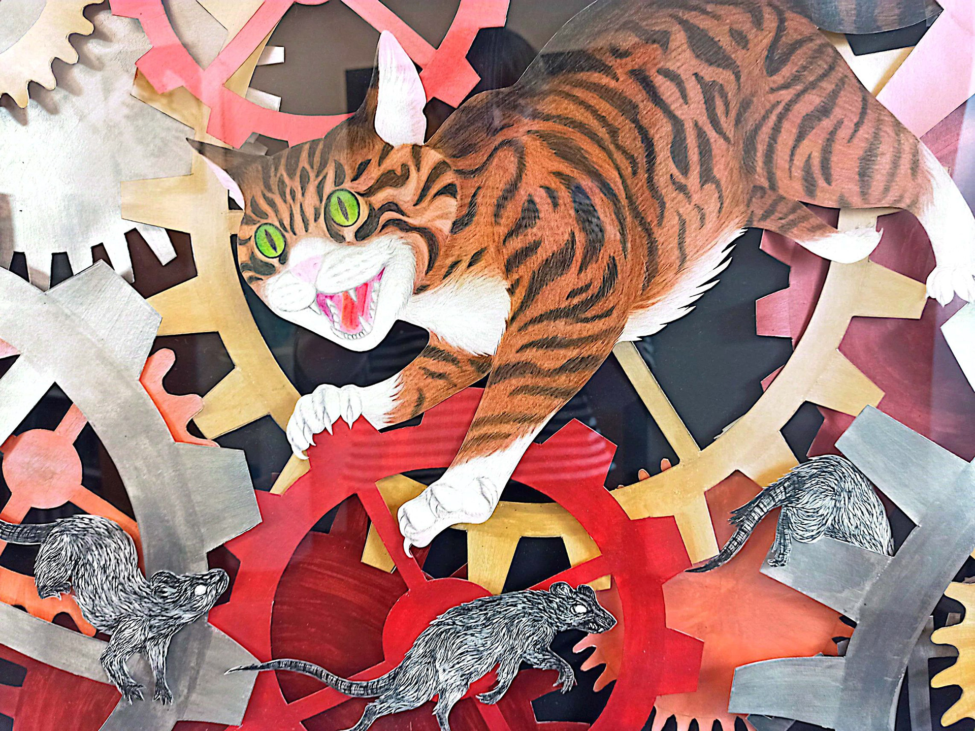 Kaiya. Multimedia, papercut and collage.