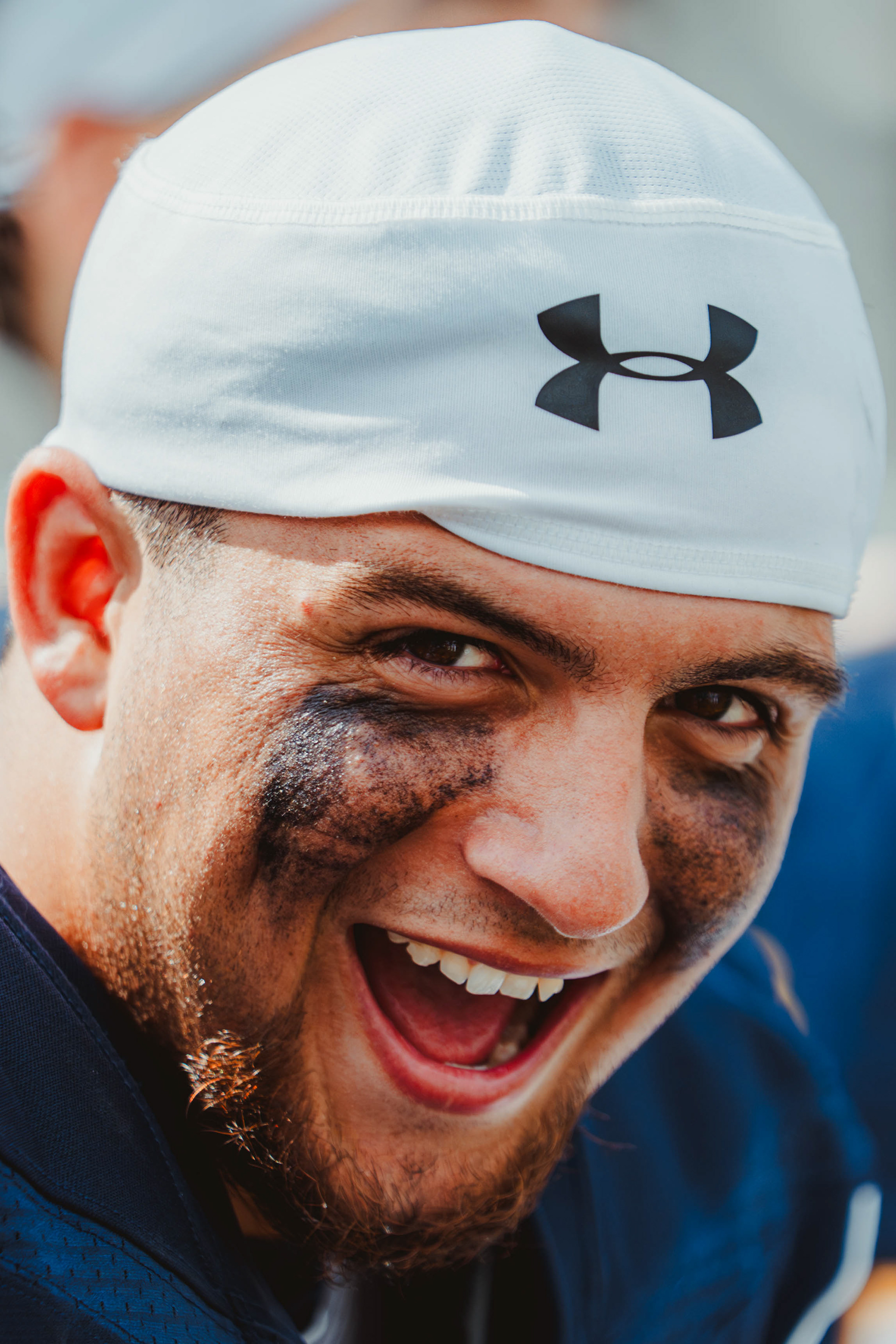 The College of New Jersey wide receiver Anthony Macchio (0) smiles during a game against Wilkes University at Lions Stadium in Ewing, N.J., on Sept. 13, 2025.
