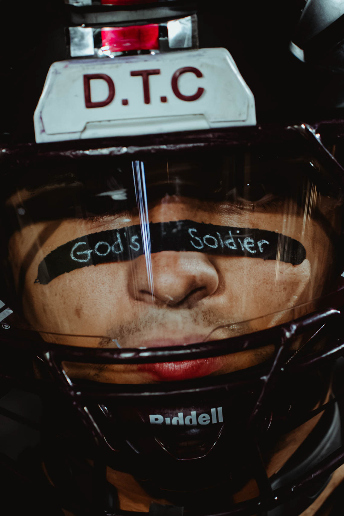 Curtis High School Warriors linebacker Santino Corulla (11) looks on during the captains meeting before a game against Tottenville High School in Staten Island, N.Y., on Nov. 7, 2025.