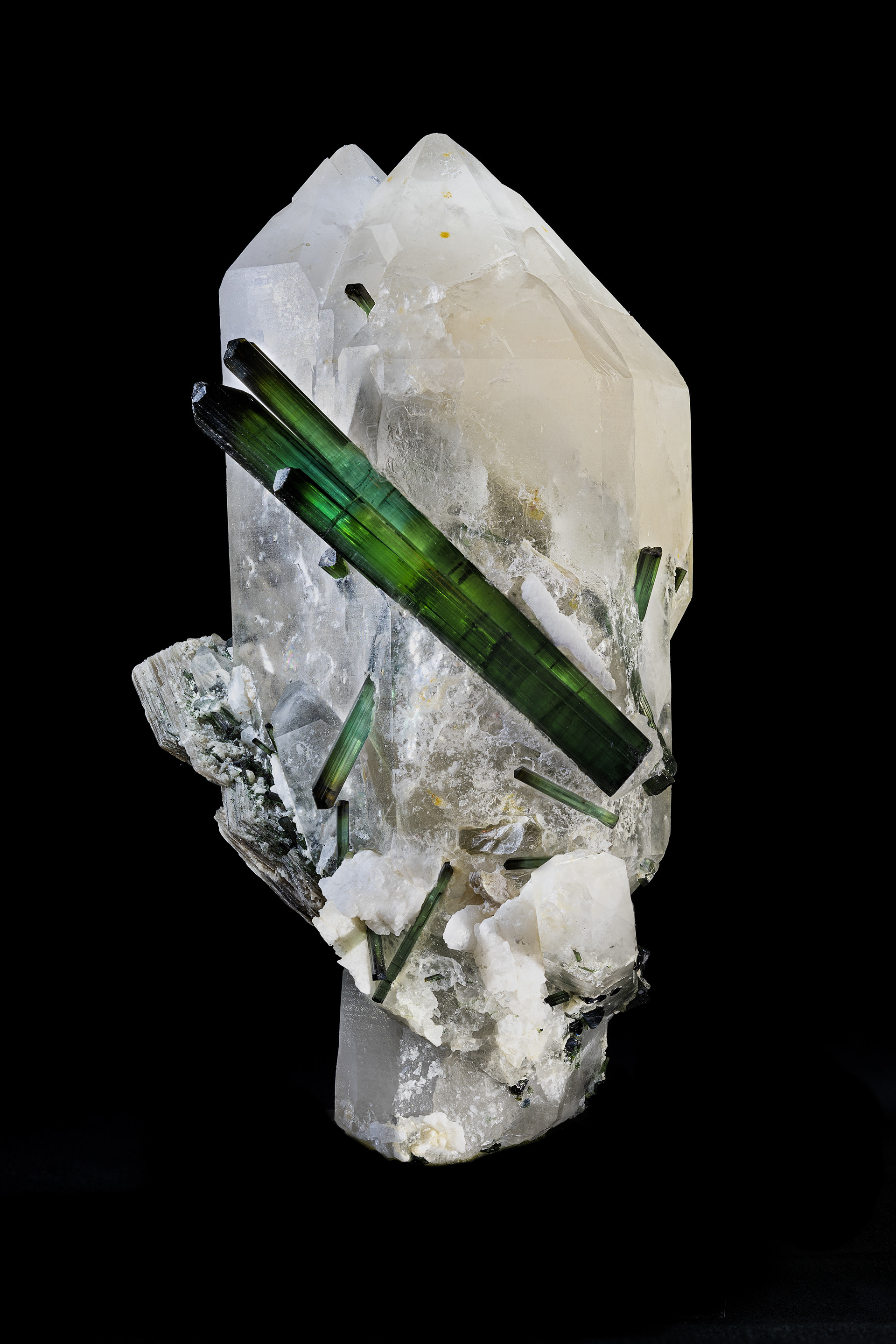 Tourmaline on QUARTZ
