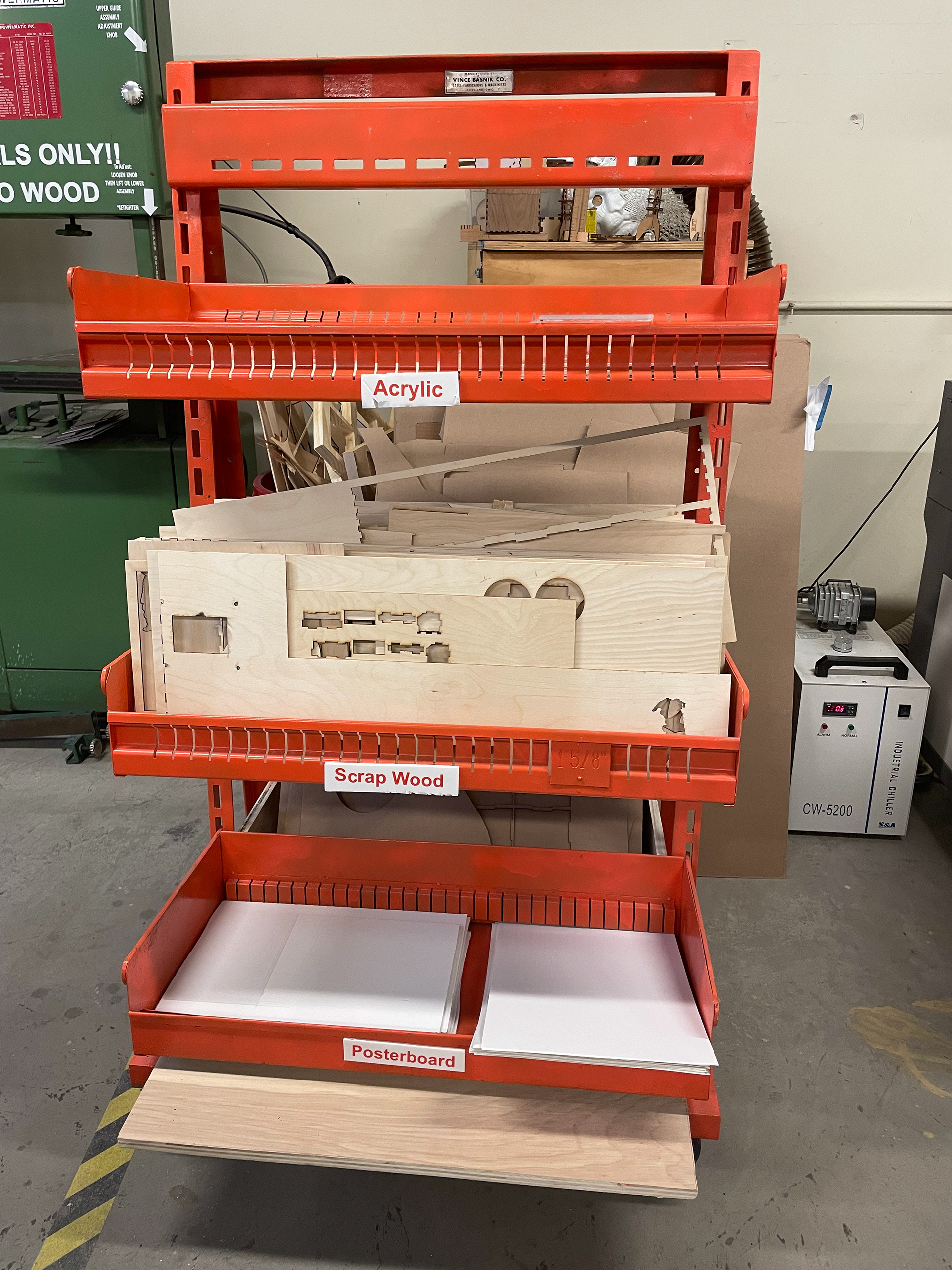 Figure 5: Cart with used materials