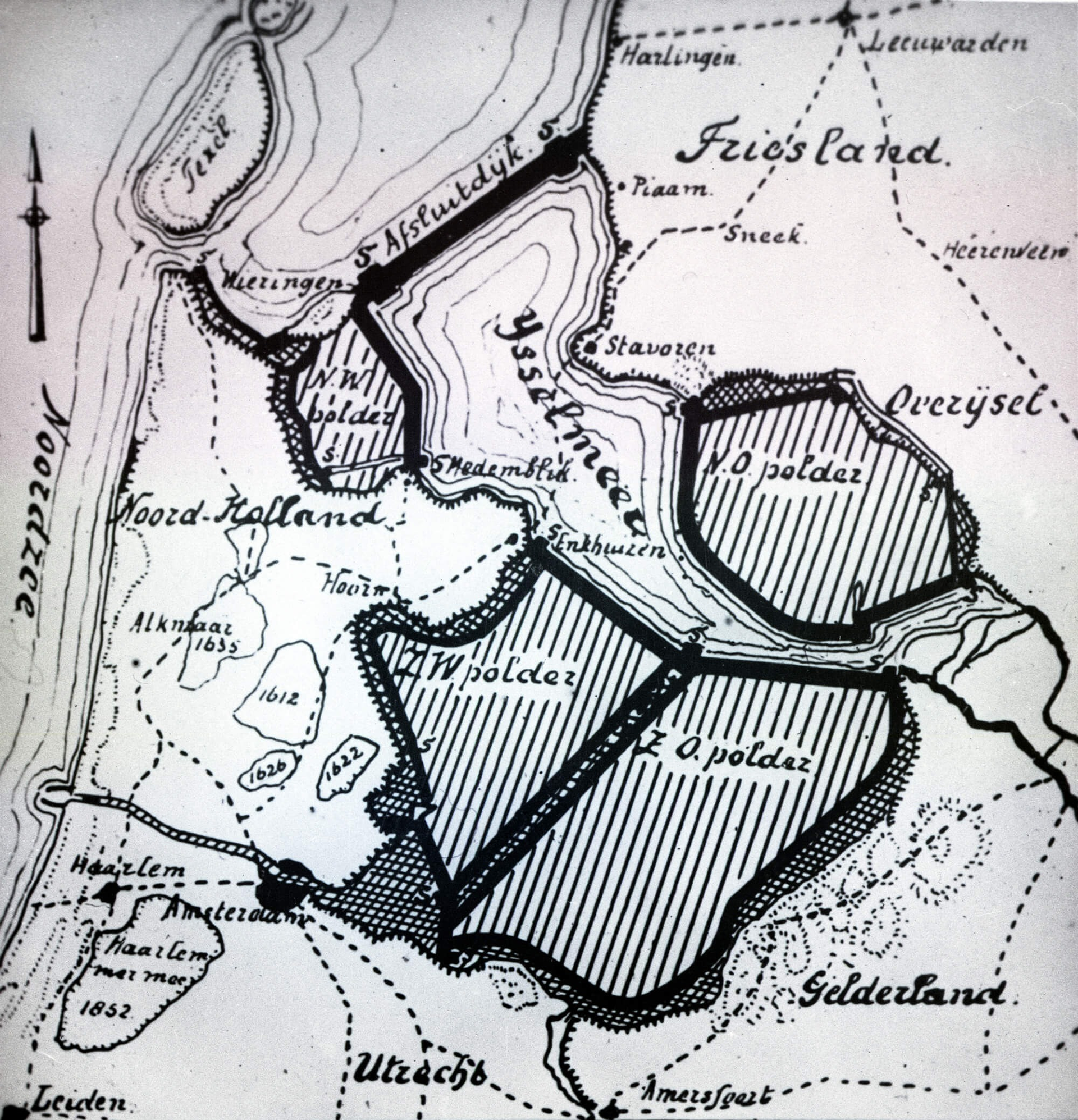 plan voor de IJsselmeerpolders door Cornelis Lely