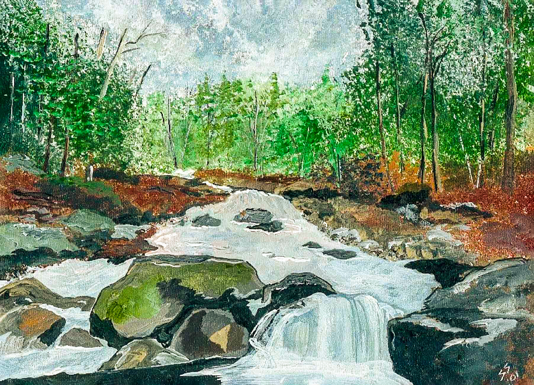 Ragged Falls Study © Susan Seidman