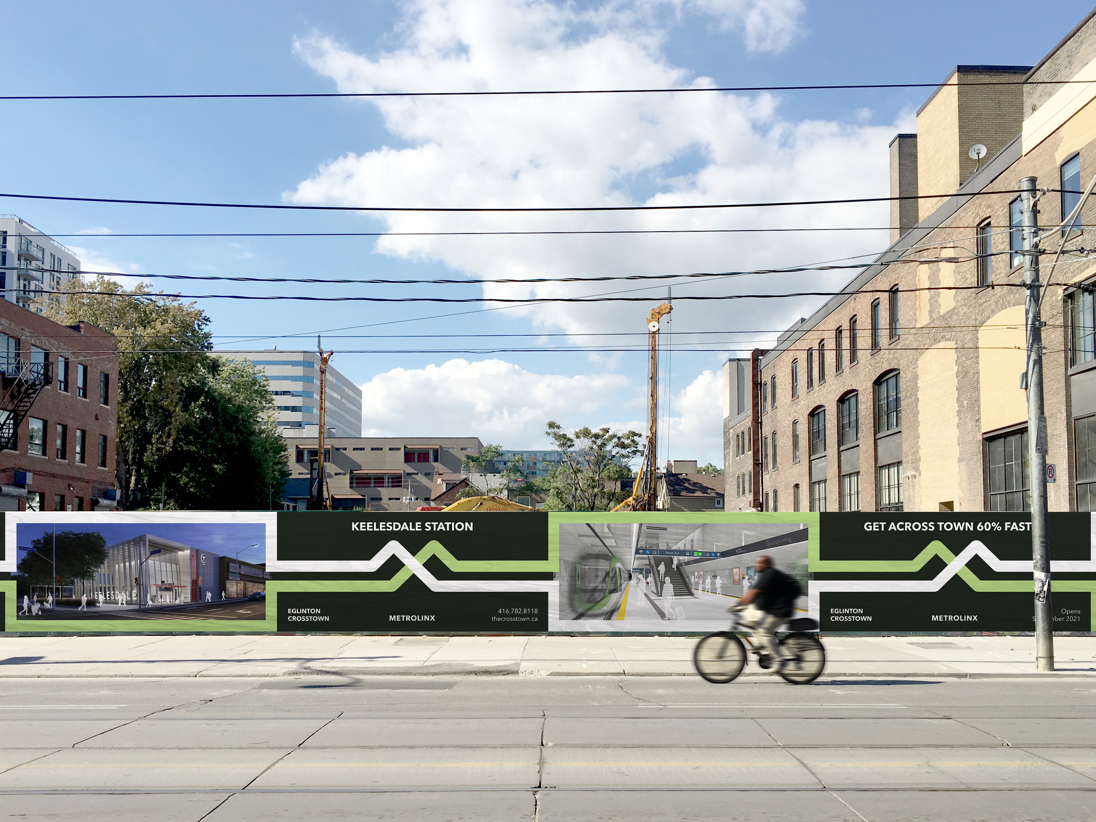 Mocked up hoarding.