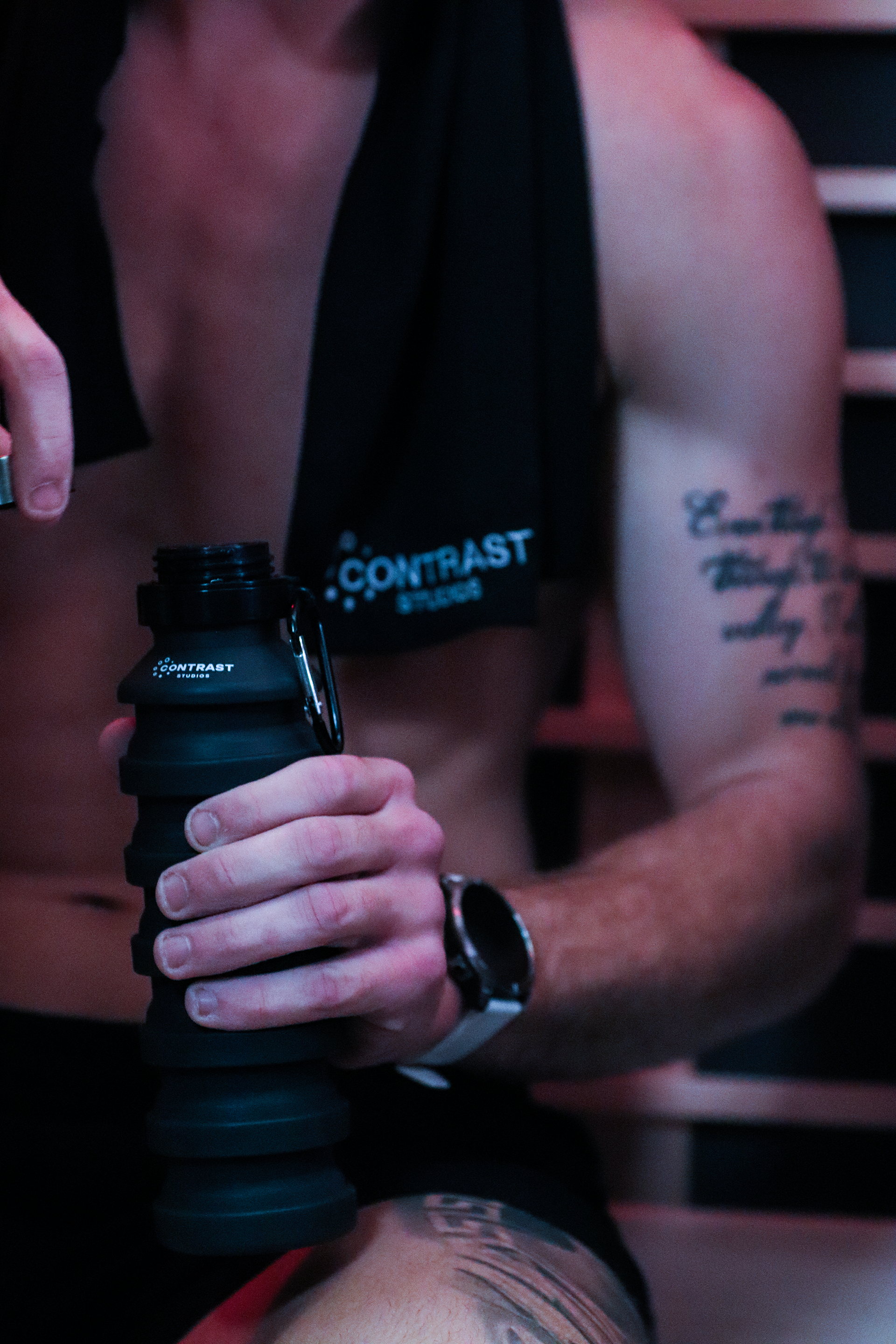 Water Bottle in the Sauna