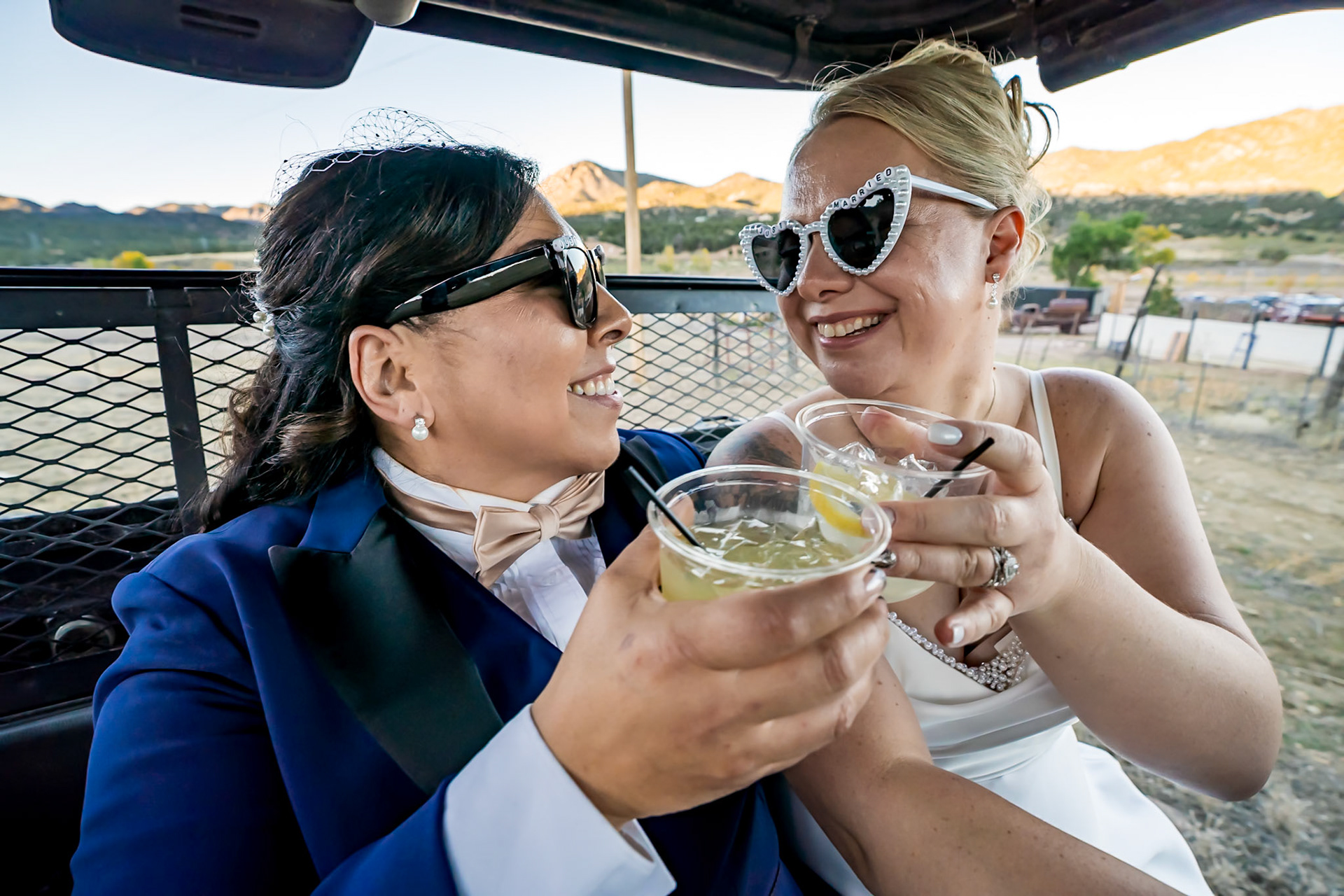 Fun Lesbian Fall Wedding at Marchand Ranch Events and Weddings in Canon City, Colorado