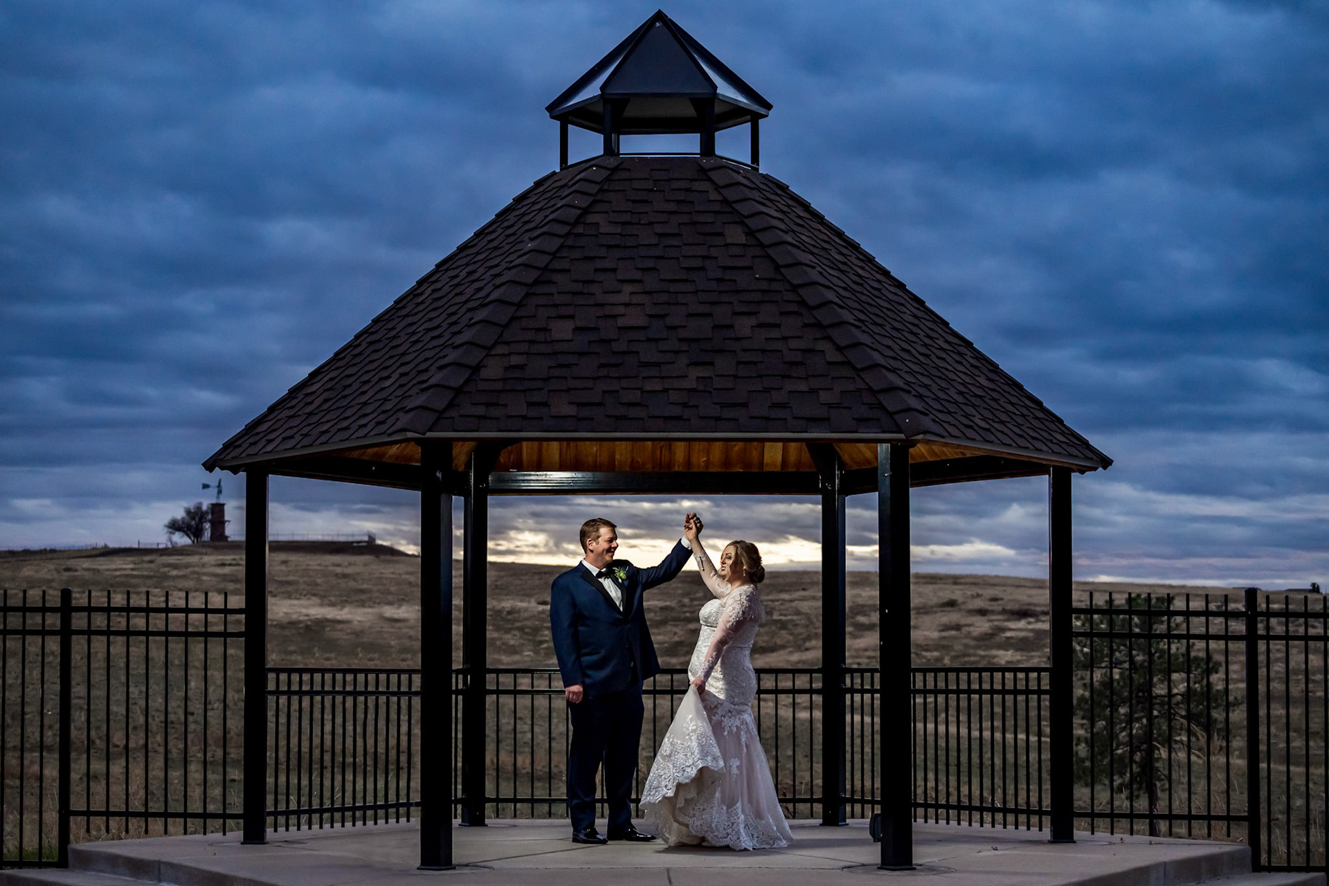 Fun, laidback wedding with a live band at the Highlands Ranch Mansion in Colorado
