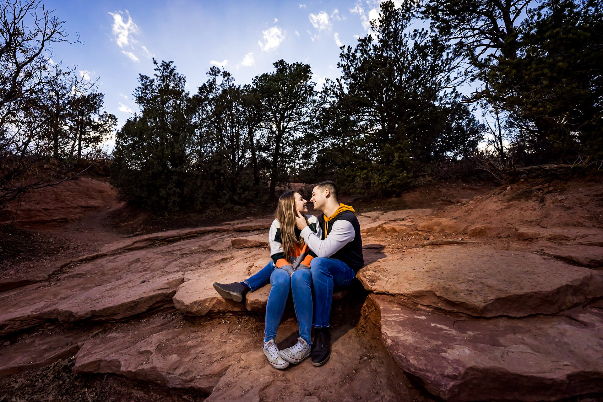 Engagement session at Trinity Brewing and Garden of the Gods in Colorado Springs - Bonnie Photo