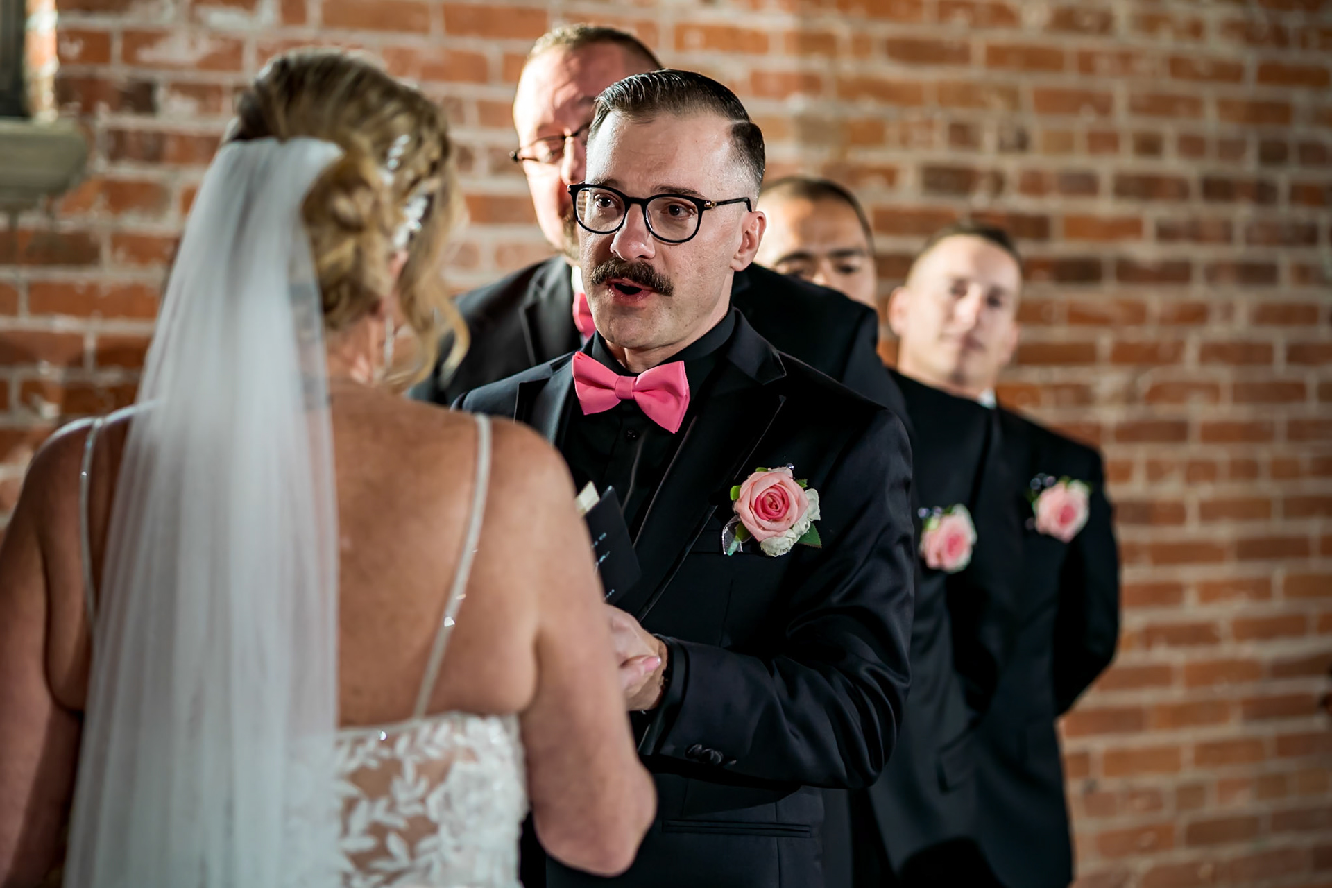Beautiful Fall Wedding at The St Vrain in Longmont, CO with portraits at Callahan House and the Brewhop Trolley