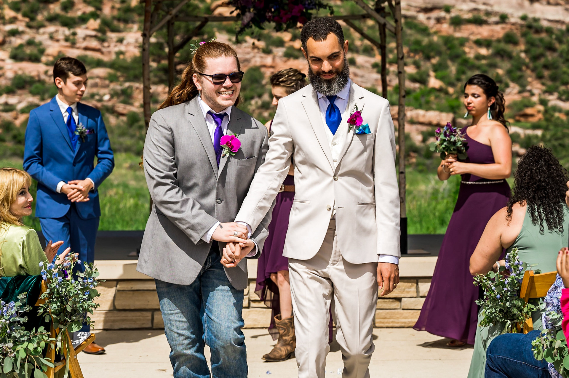 Wedding ceremony in Lory State Park and Recpetion in Fort Collins, Colorado