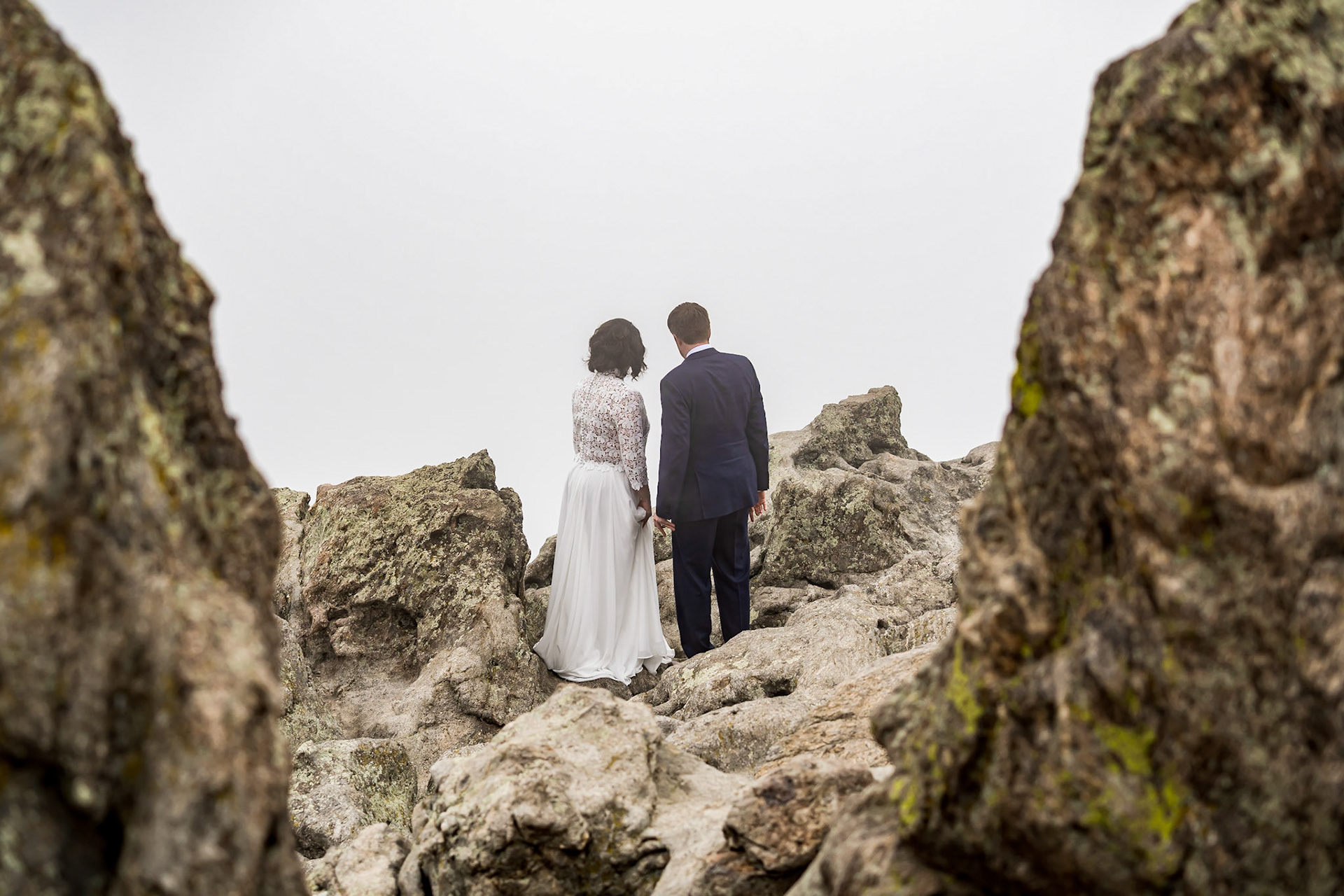 Bold and vibrant autumn wedding at the Flagstaff House in Boulder, CO with portraits at Boulder Falls.