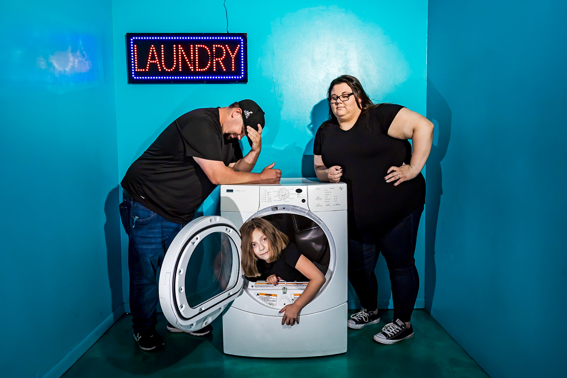 Bold, colorful ngagement session at the Denver Selfie Museum and Cheeseman Park in Denver Colorado.