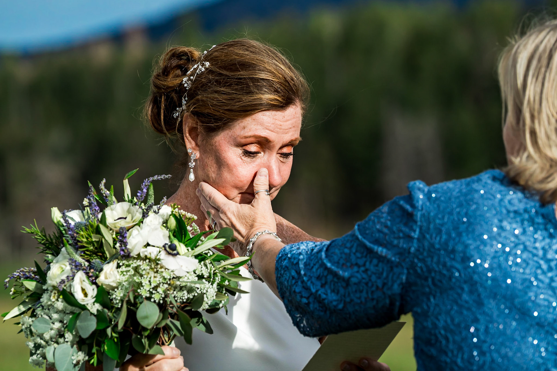 Fun, colorful, LGBTQ+ elopement, intimate wedding ceremony in Rocky Mountain National Park in Colorado