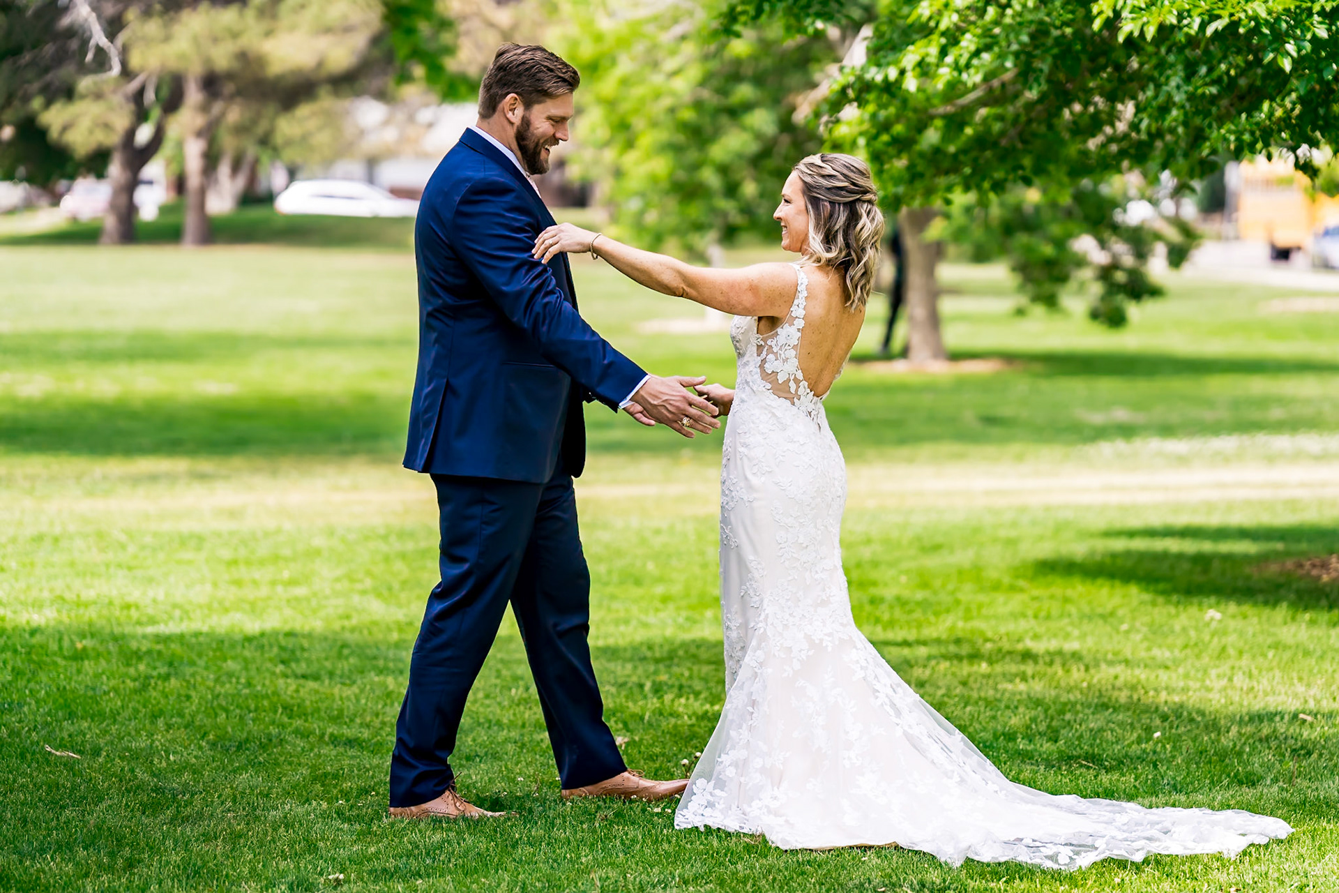 Summer wedding at Mountain Crust Pizza in Denver, CO featuring beverage burros