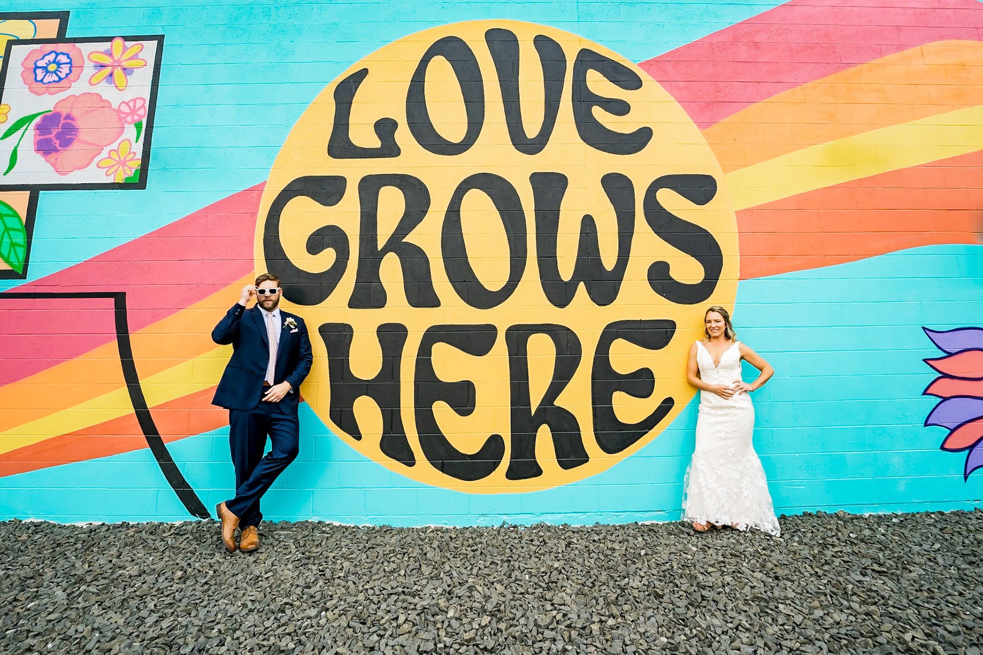 Summer wedding at Mountain Crust Pizza in Denver, CO featuring beverage burros