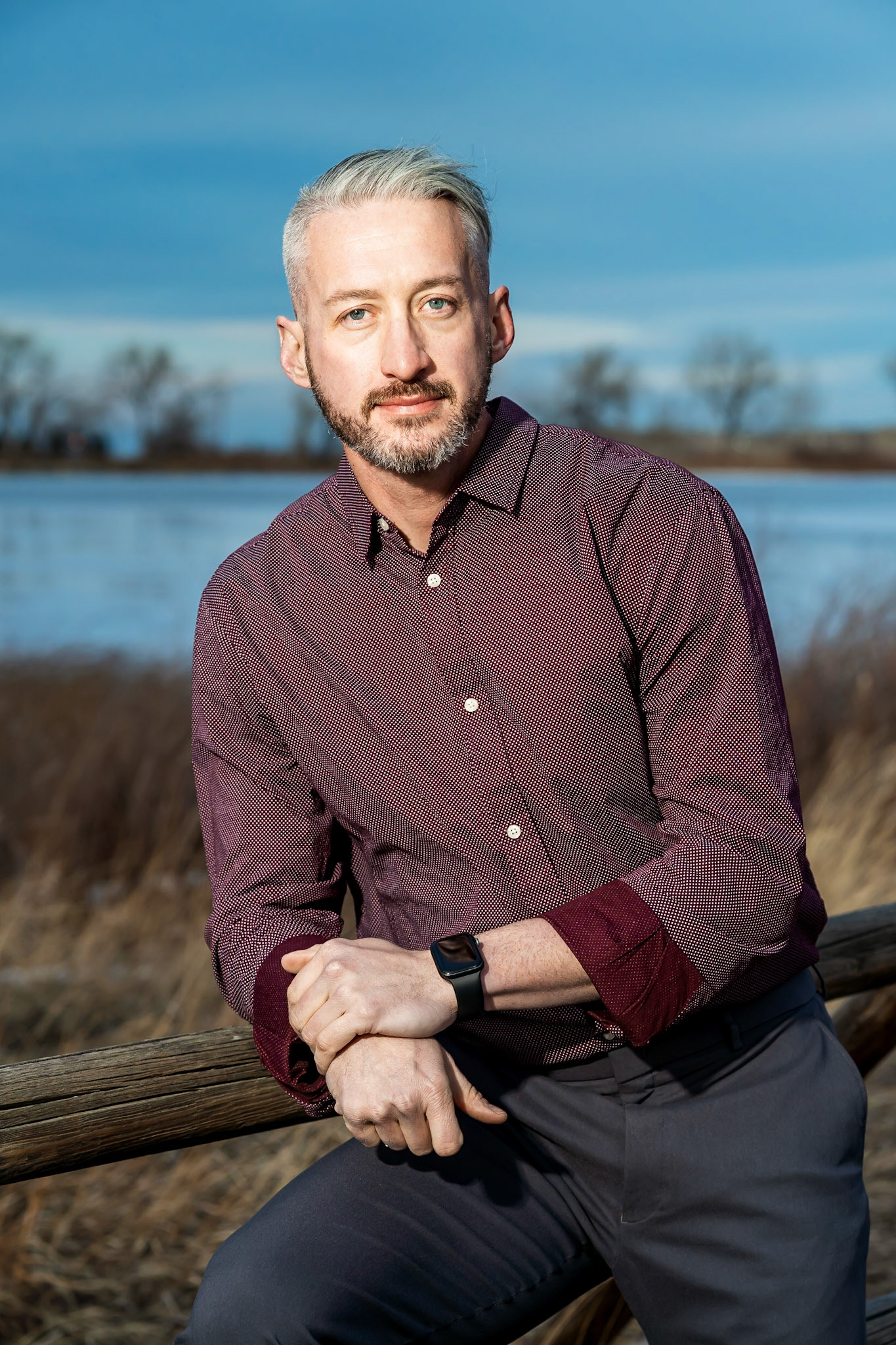 Professional headshots at Coot Lake in Boulder