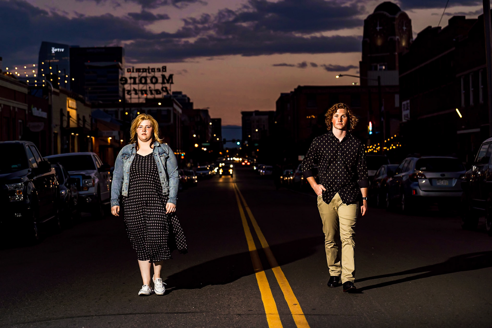Twins senior portrait session in Denver, CO