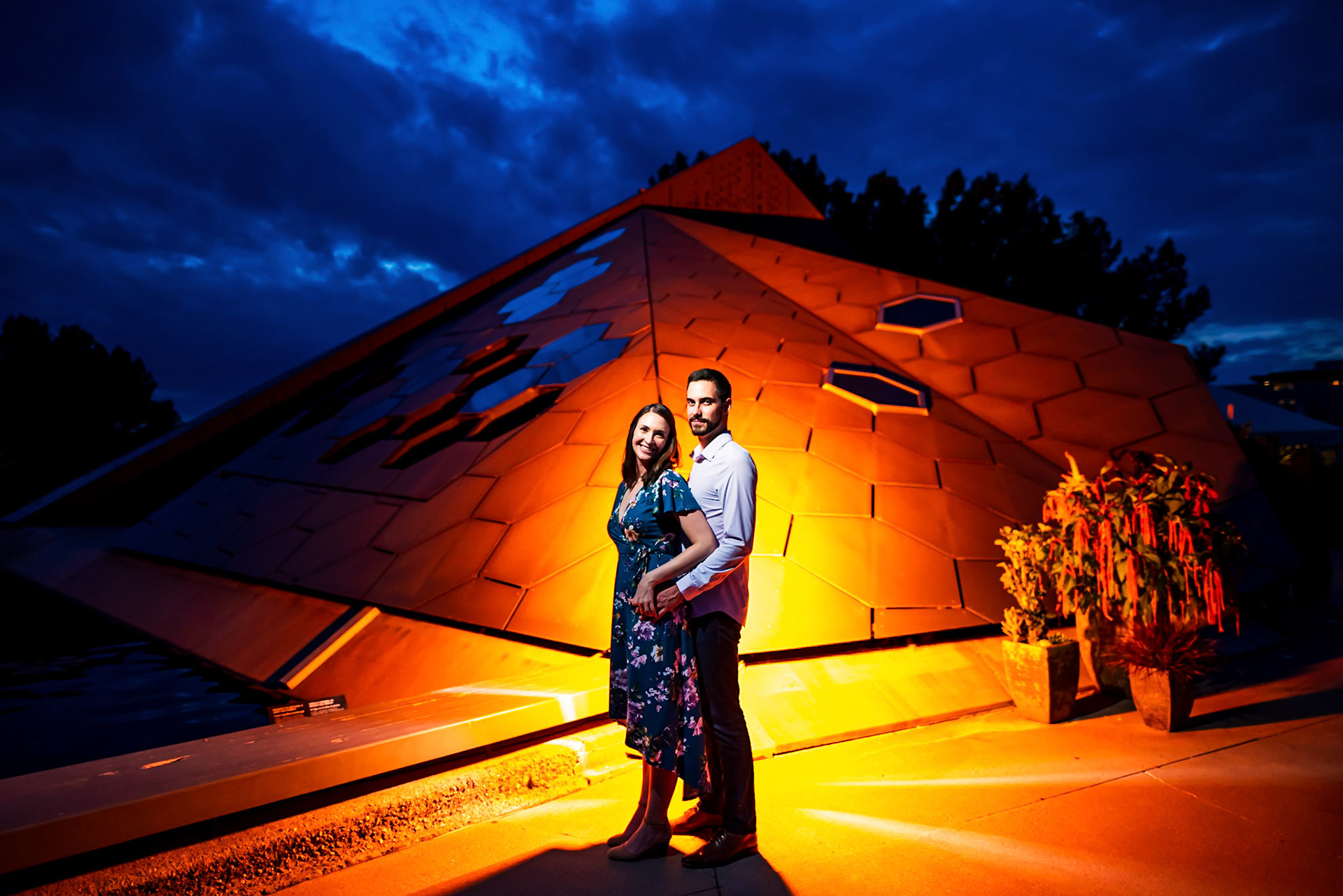 fun, chill engagement photography session at Denver Botanic Gardens