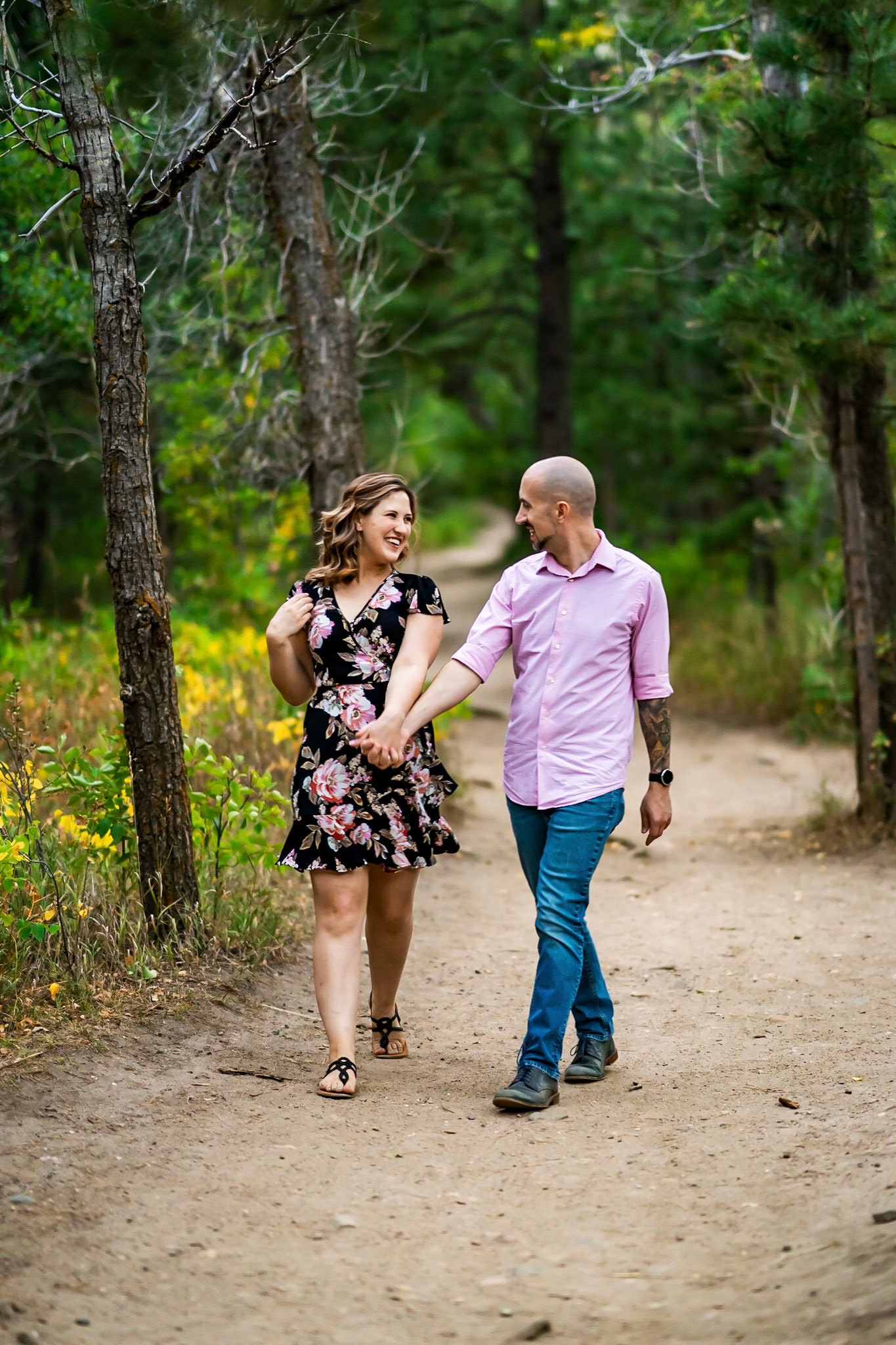 Fun, chill engagement photography session at Lair o The Bear, CO