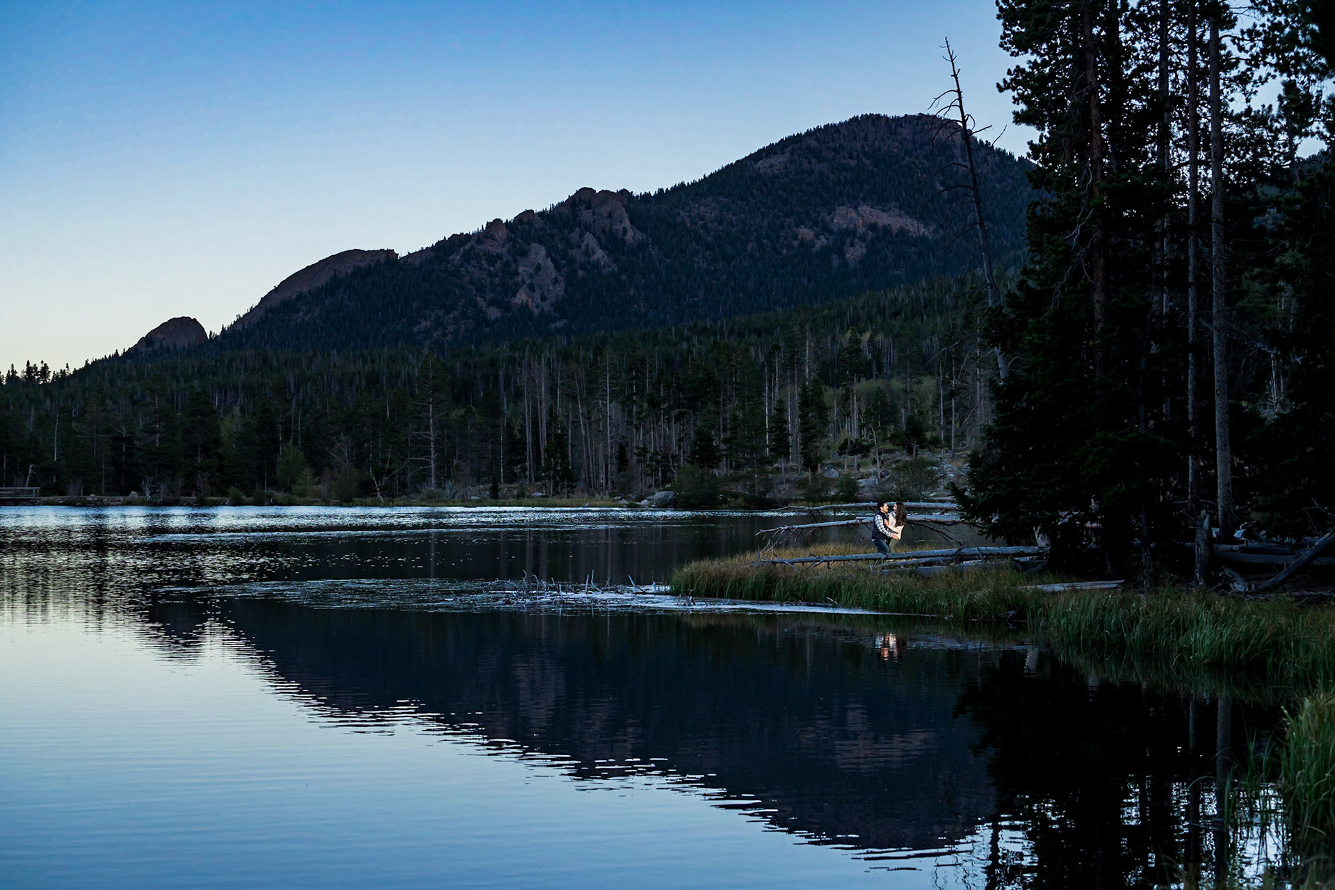 A fun, bold, and vibrant engagement session in Rocky Mountain National Park in Estes Park, Colorado