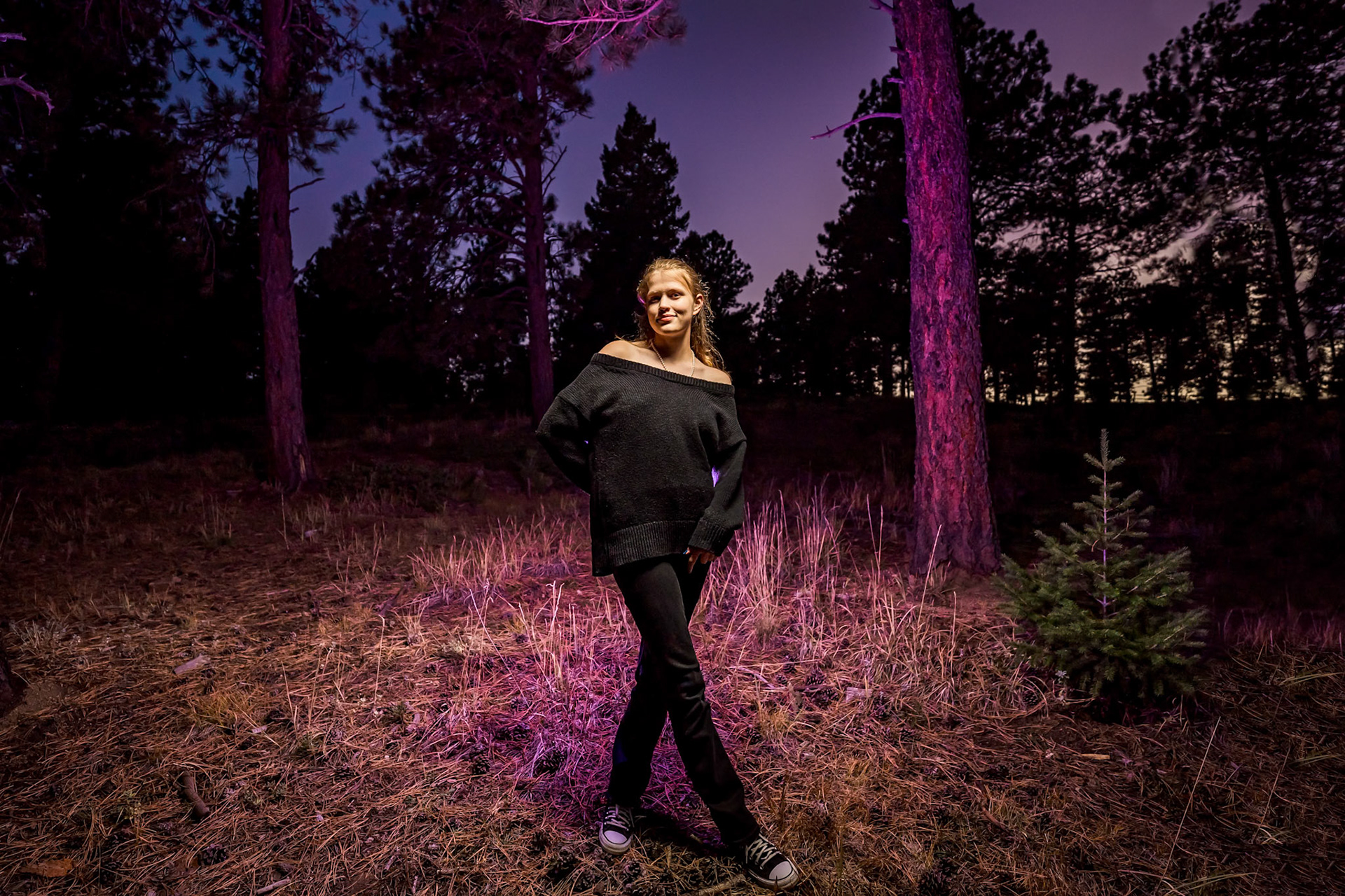 Fun, easy, and colorful high school senior portraits at Lost Gulch Overlook in Boulder, Colorado