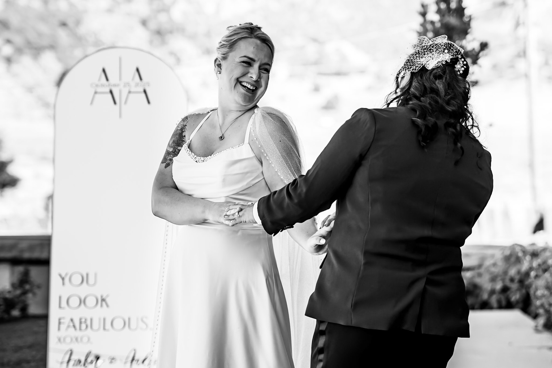 Fun Lesbian Fall Wedding at Marchand Ranch Events and Weddings in Canon City, Colorado