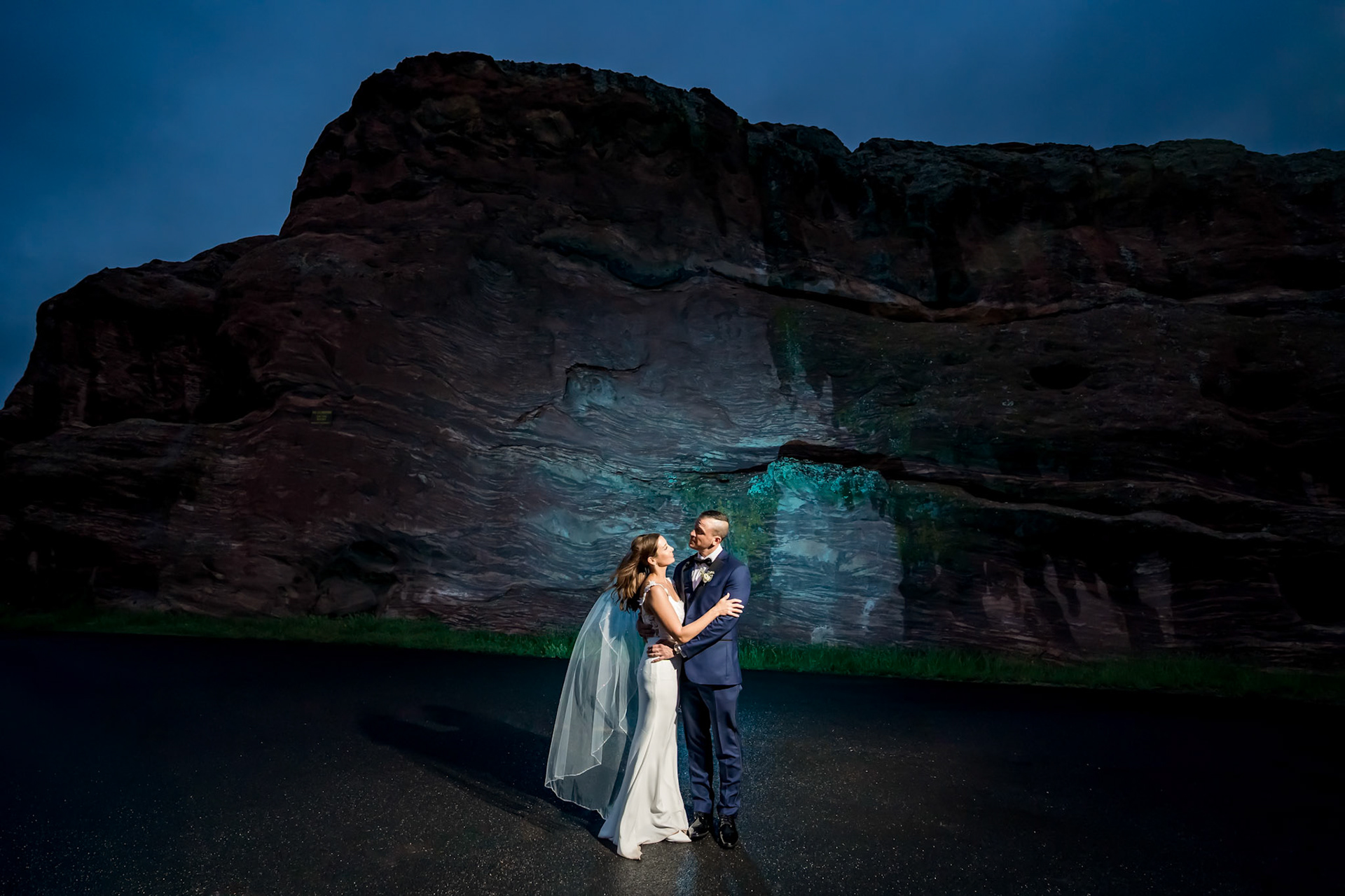 Wedding with rainbows, birds of prey, and an epic dance party at The Fort in Morrison, CO