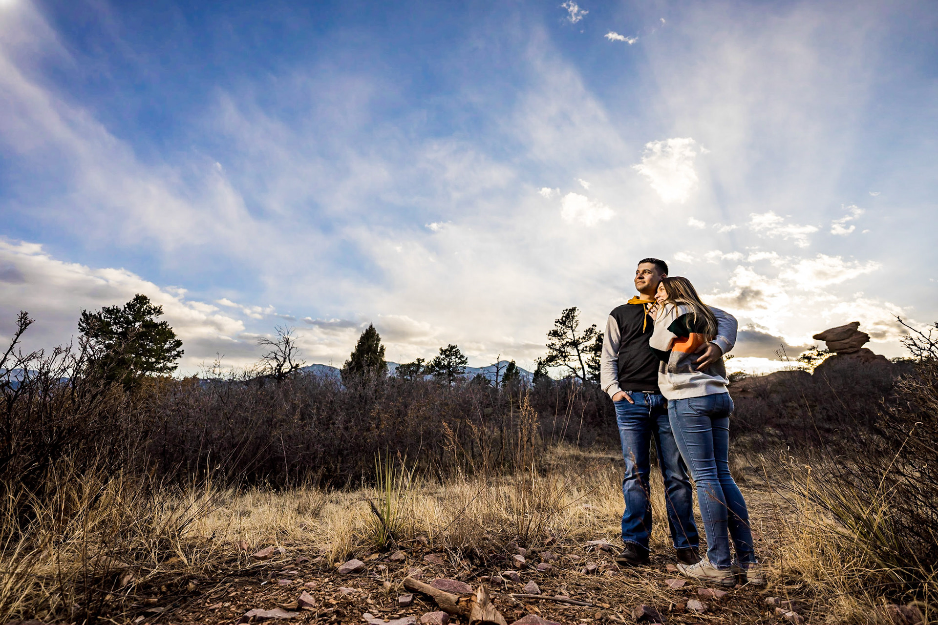 Engagement session at Trinity Brewing and Garden of the Gods in Colorado Springs - Bonnie Photo