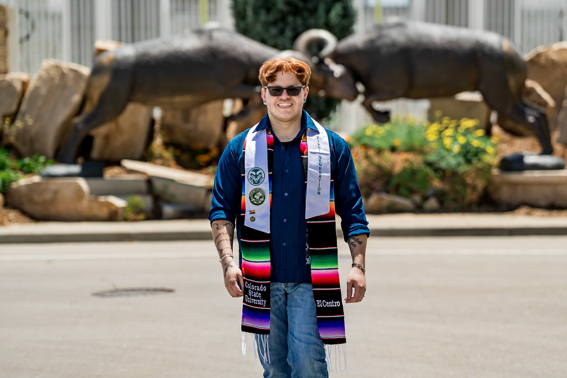 Fun, chill college graduation portraits at Colorado State University in Fort Collins