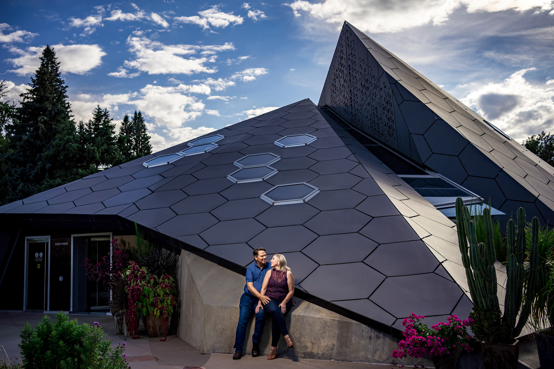 Fun and vibrant engagement session in RINO and Denver Botanic Gardens in Colorado