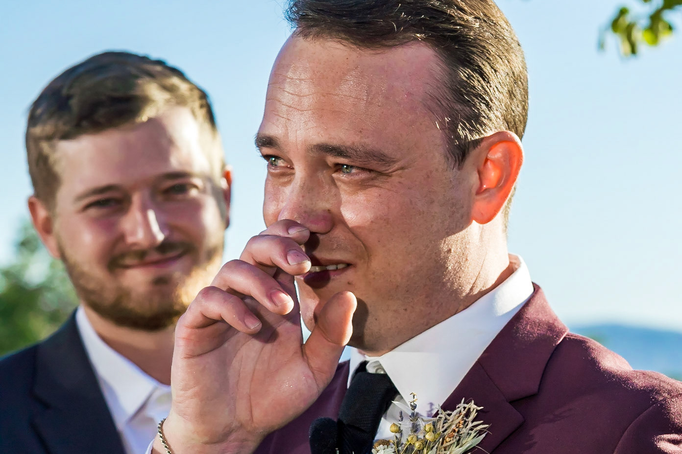 Fun, colorful, wedding at Shift Workspaces in Denver, CO with a stylish wedding party and dog ring bearer