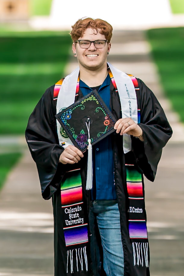 Fun, chill college graduation portraits at Colorado State University in Fort Collins