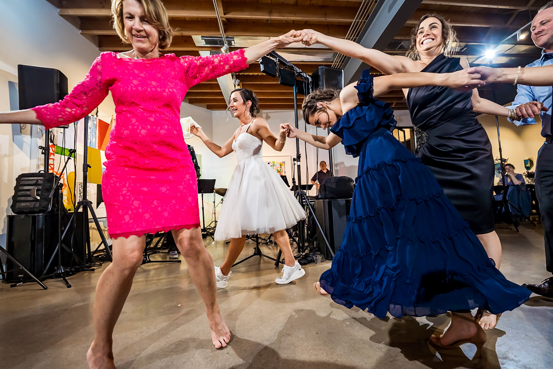Bold and vibrant wedding with an epic dance party at Space Annex in Denver, Colorado