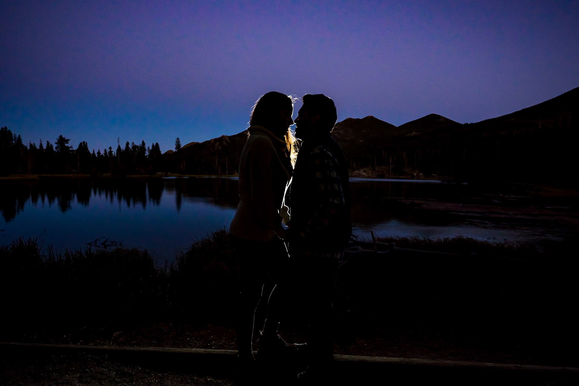 A fun, bold, and vibrant engagement session in Rocky Mountain National Park in Estes Park, Colorado