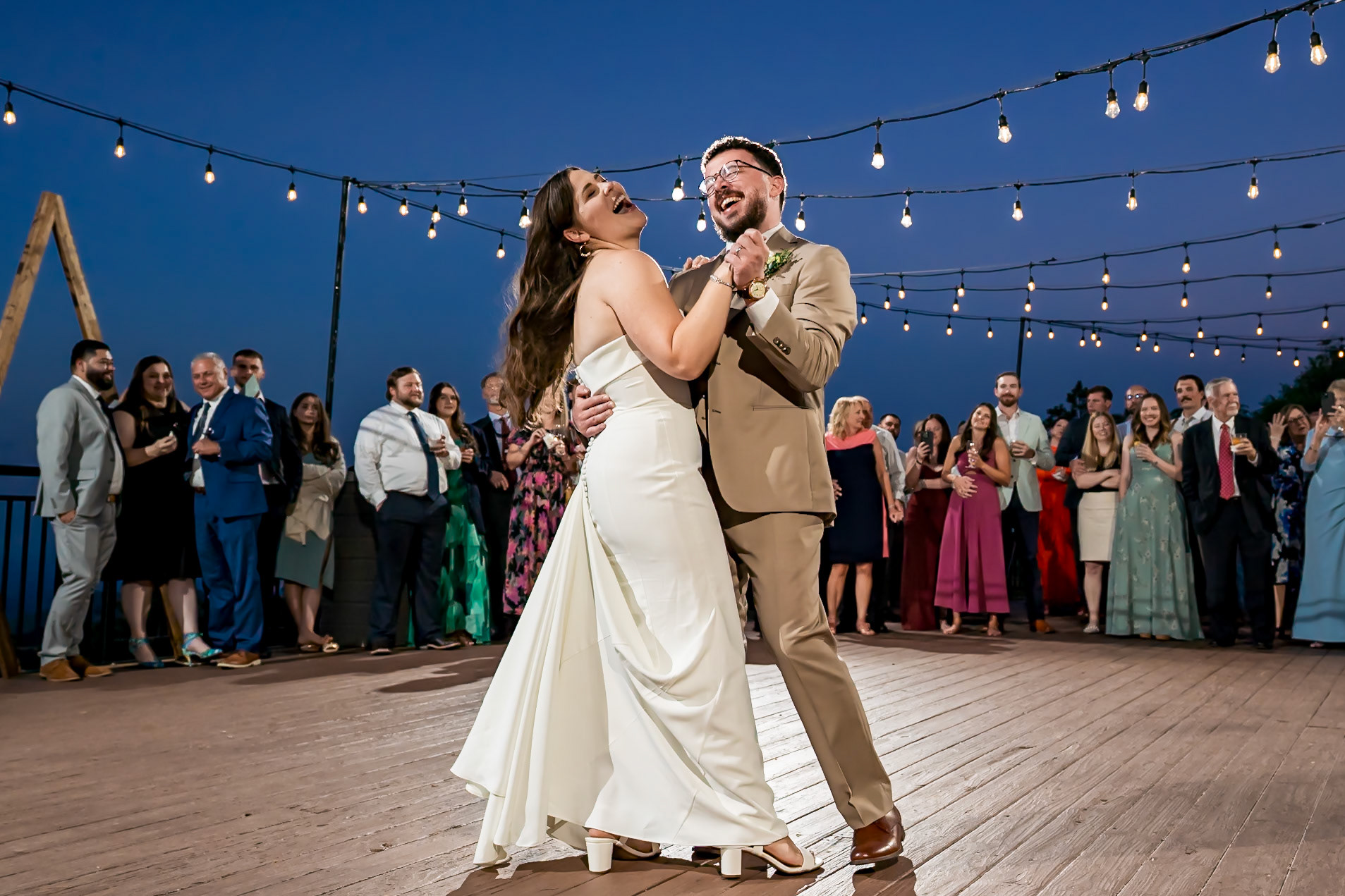 Fun, colorful summer wedding at Mount Vernon Canyon Club featuing emotional moments and an epic dance party