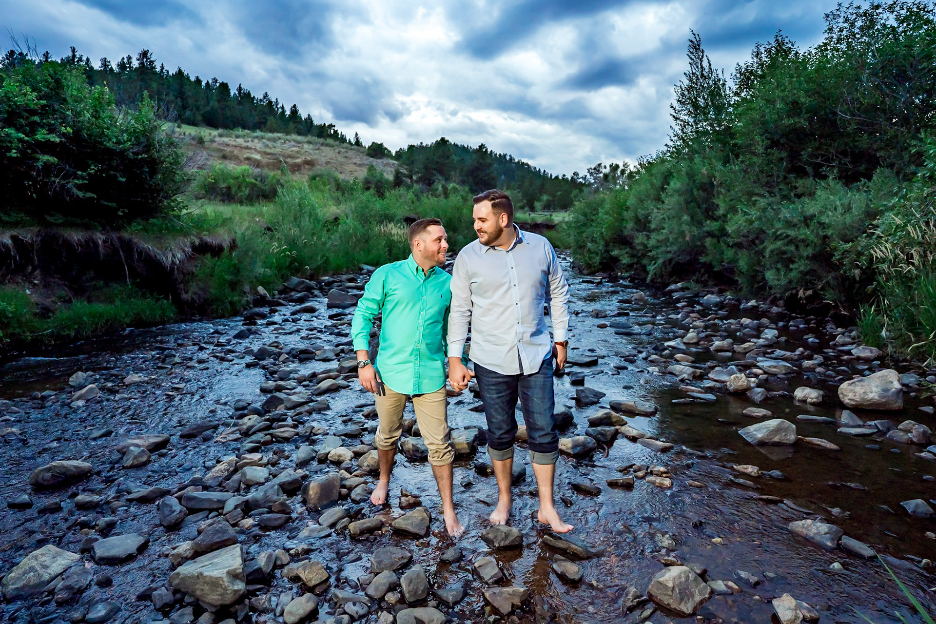 Fun, chill engagement photography session at Lair o The Bear, CO
