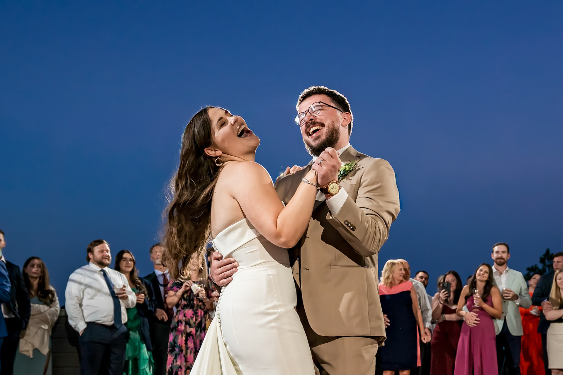 Fun, colorful summer wedding at Mount Vernon Canyon Club featuing emotional moments and an epic dance party