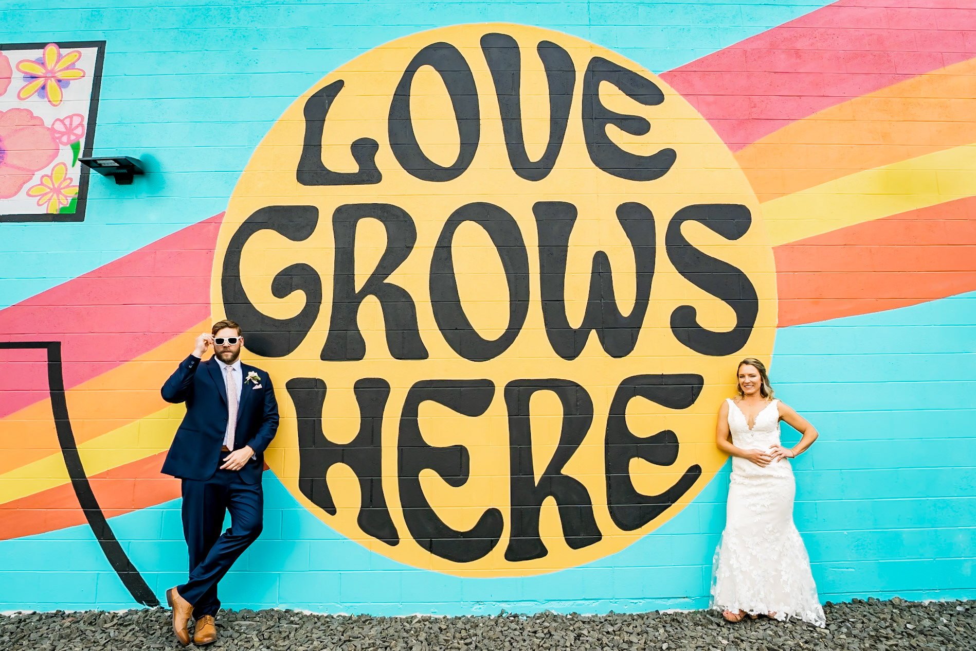 Summer wedding at Mountain Crust Pizza in Denver, CO featuring beverage burros