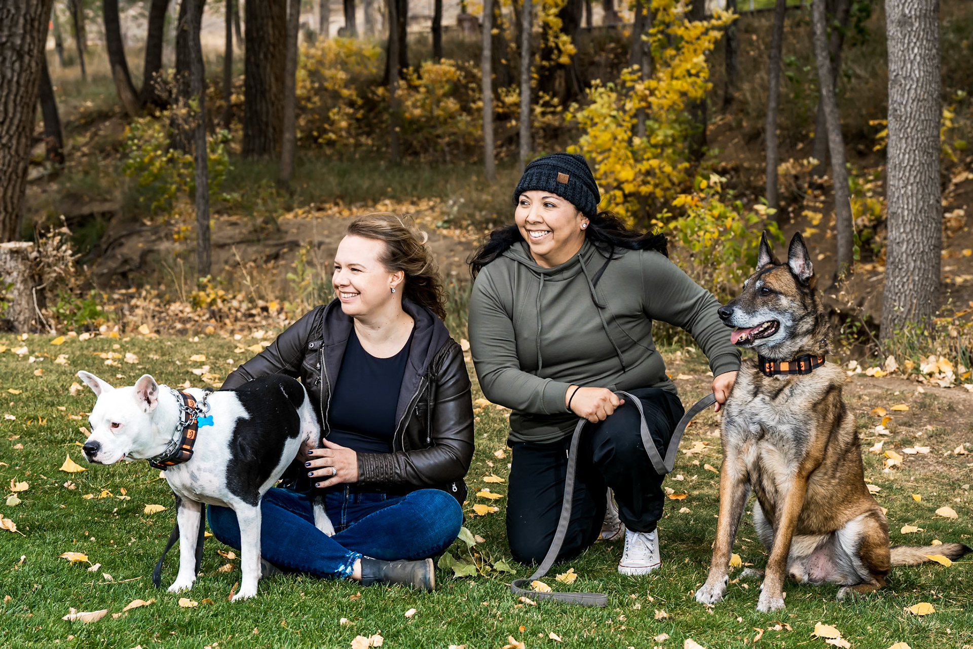 Fun, autumn engagement session  in Colorado Springs for a lesbian couple.